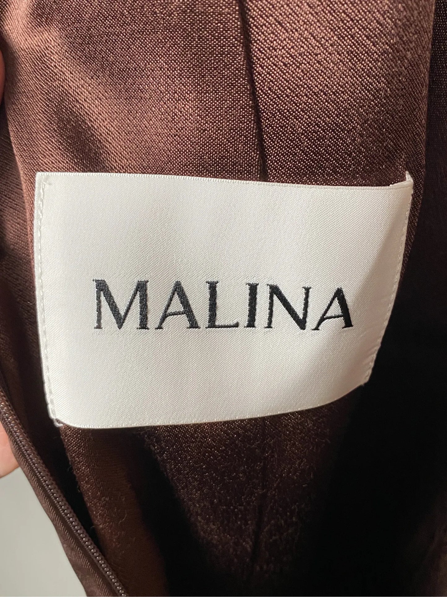 By Malina Karla Dropped Waist Chiffon Maxi Dress