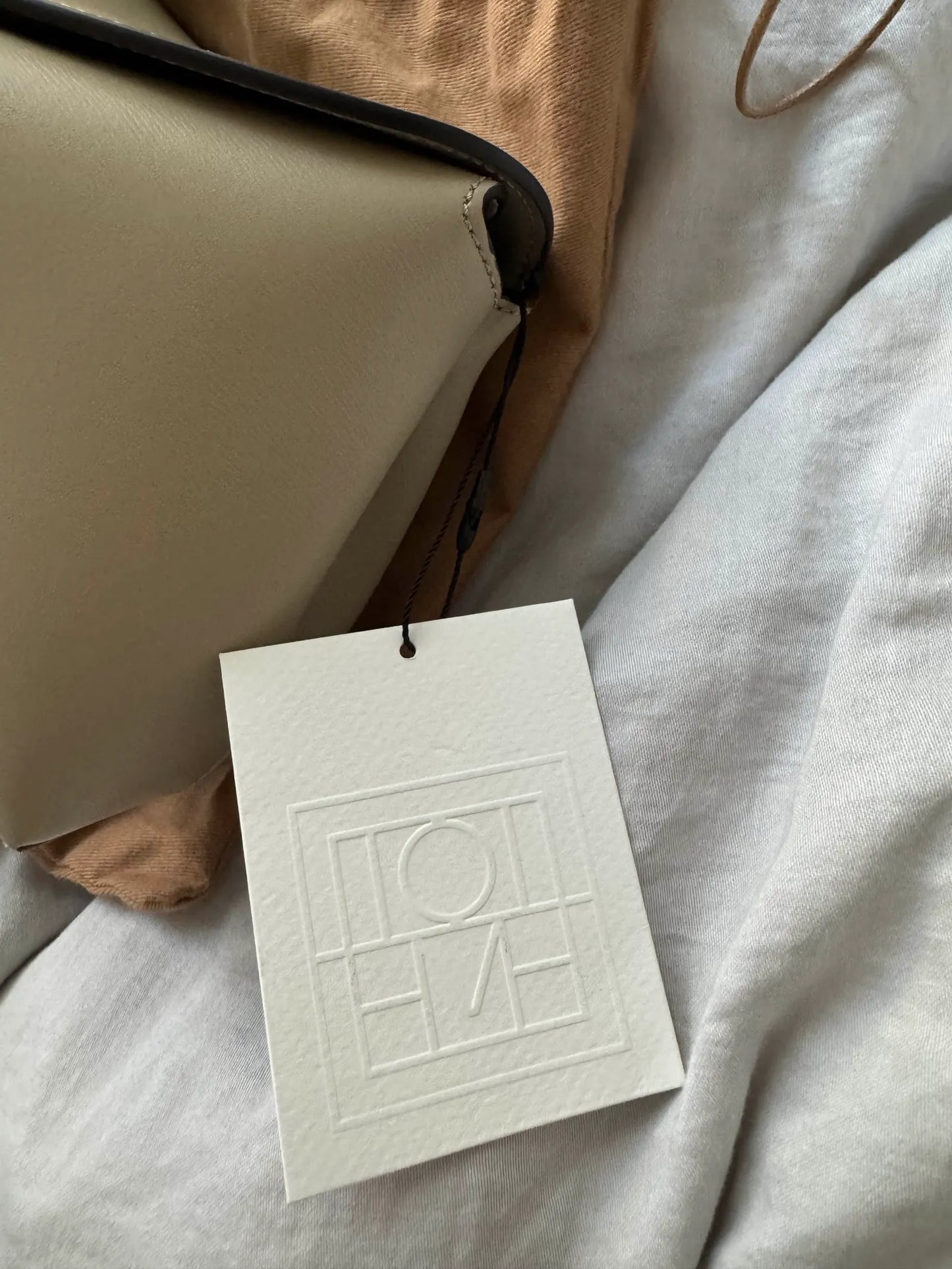 Toteme T Lock Leather Fawn Shoulder bag