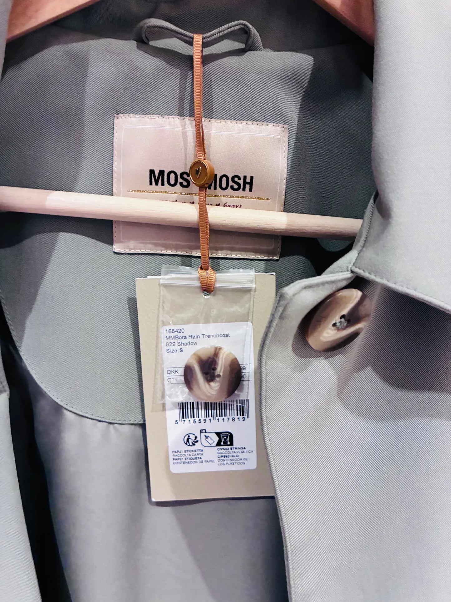Mos Mosh Mmbora Rain Trenchcoat Coat