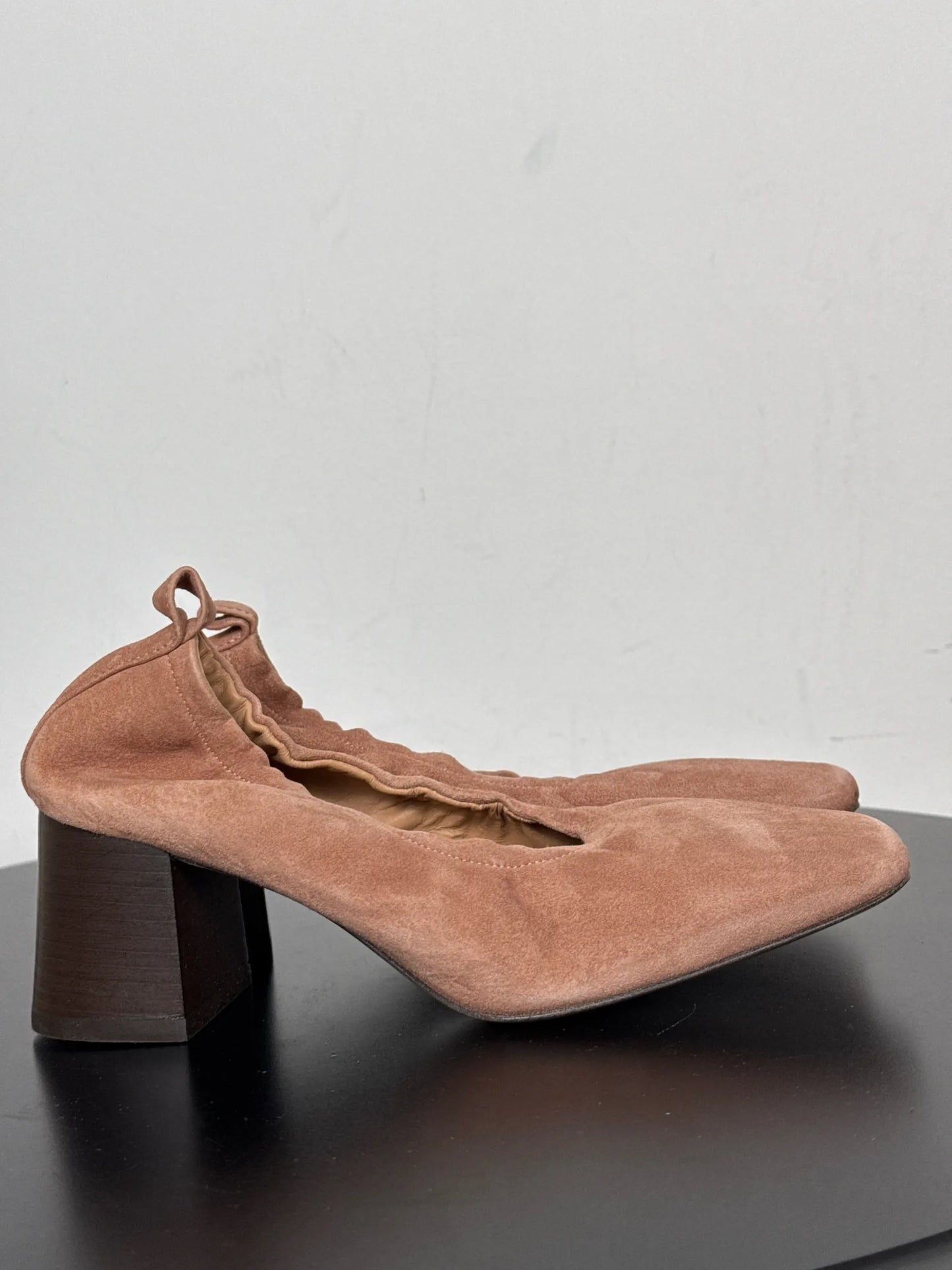 Flattered Ellie Pink Suede Heels