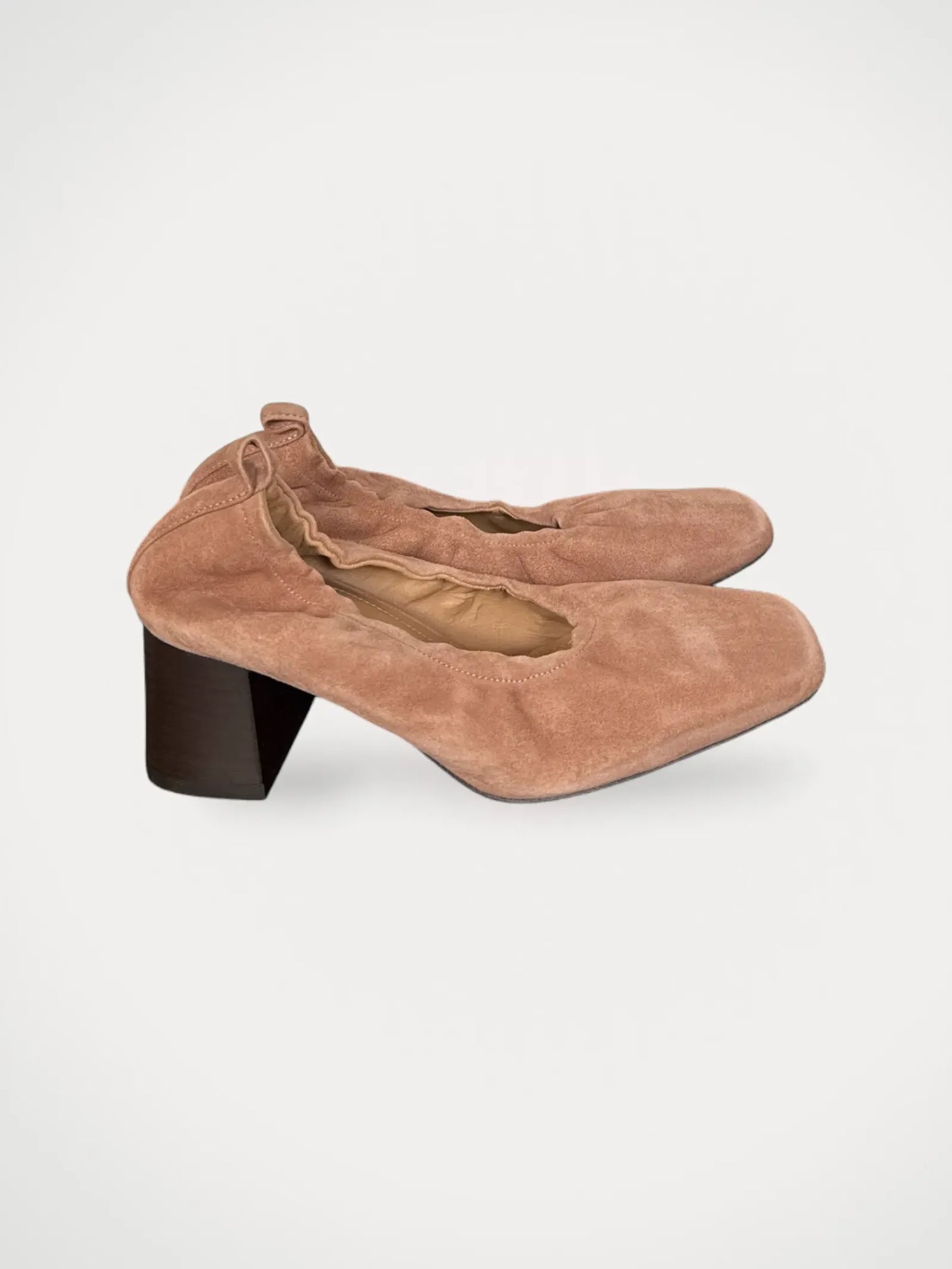 Flattered Ellie Pink Suede Heels