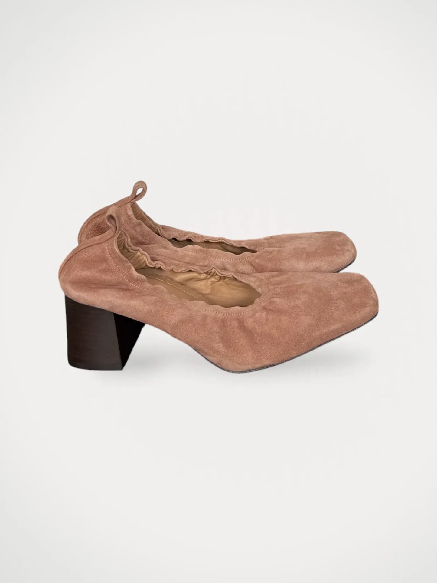 Flattered Ellie Pink Suede Heels