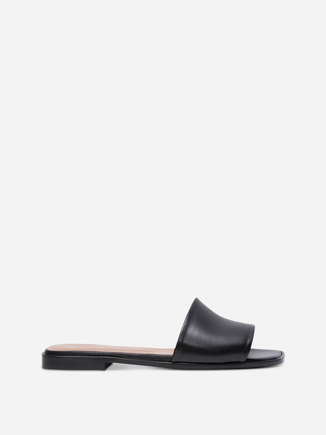 Flattered Mouna Leather Black Sandalen