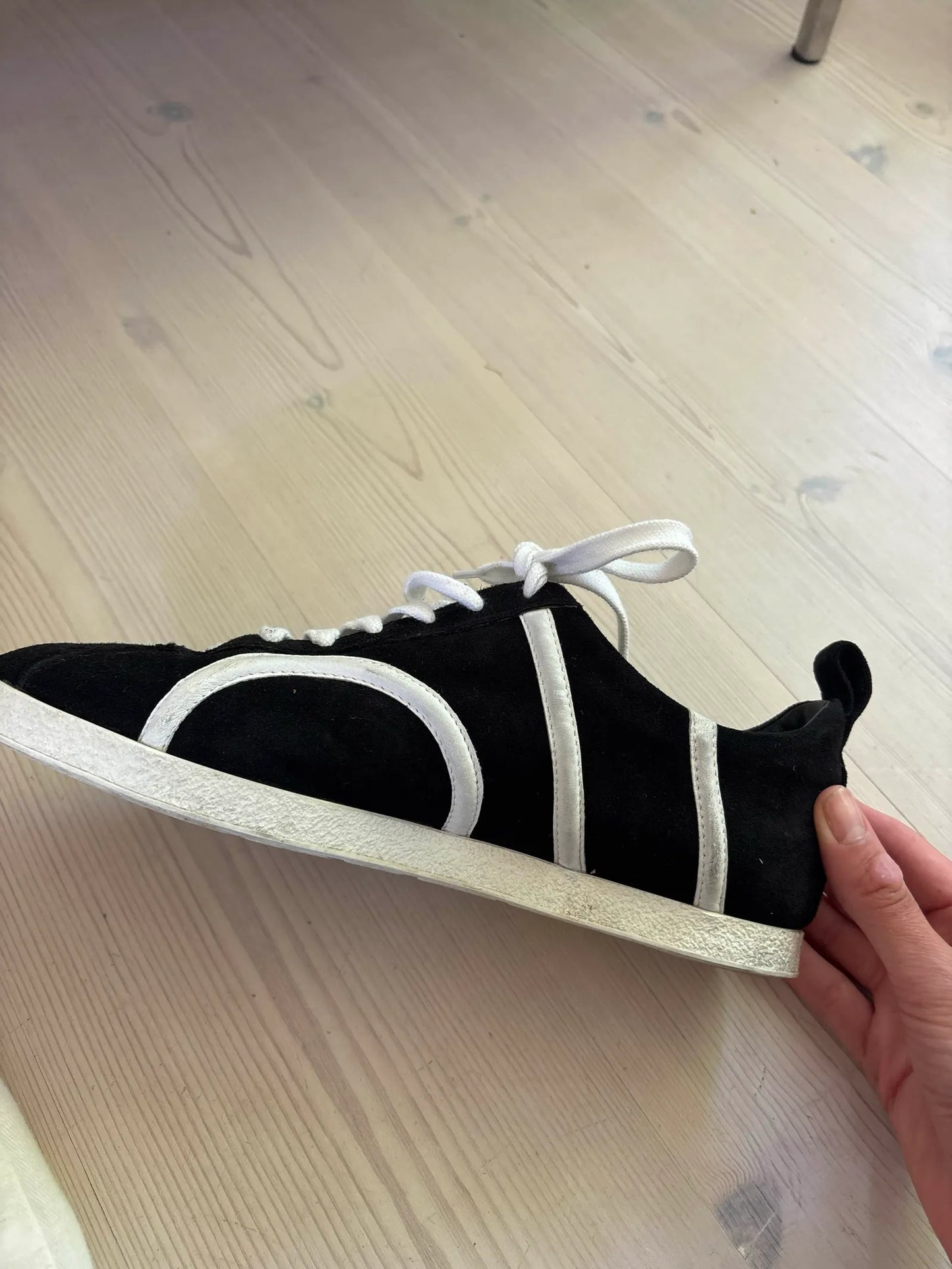 Toteme Trainer Leather Black Sneakers
