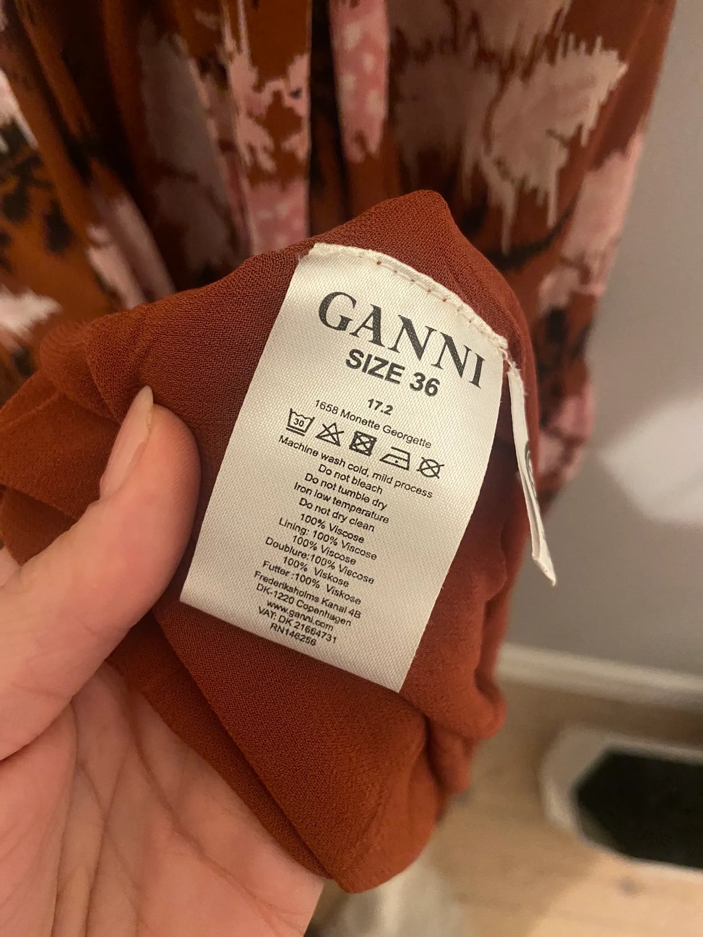 Ganni Monnette Georgette Dress