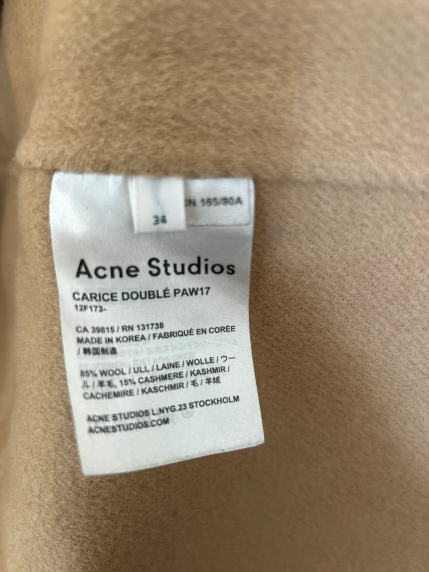 Acne Studios Carice Double Coat