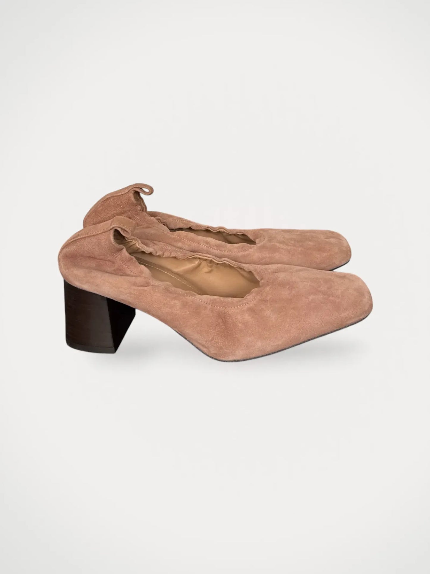 Flattered Ellie Pink Suede Heels