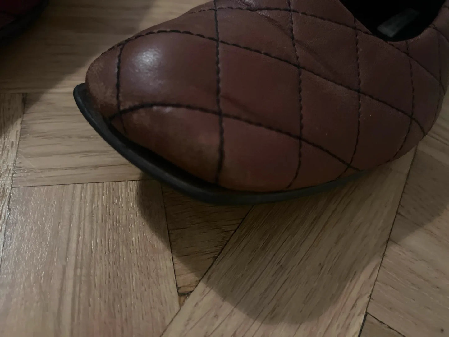 Blankens The Leah Quilted Brown Ballet flats