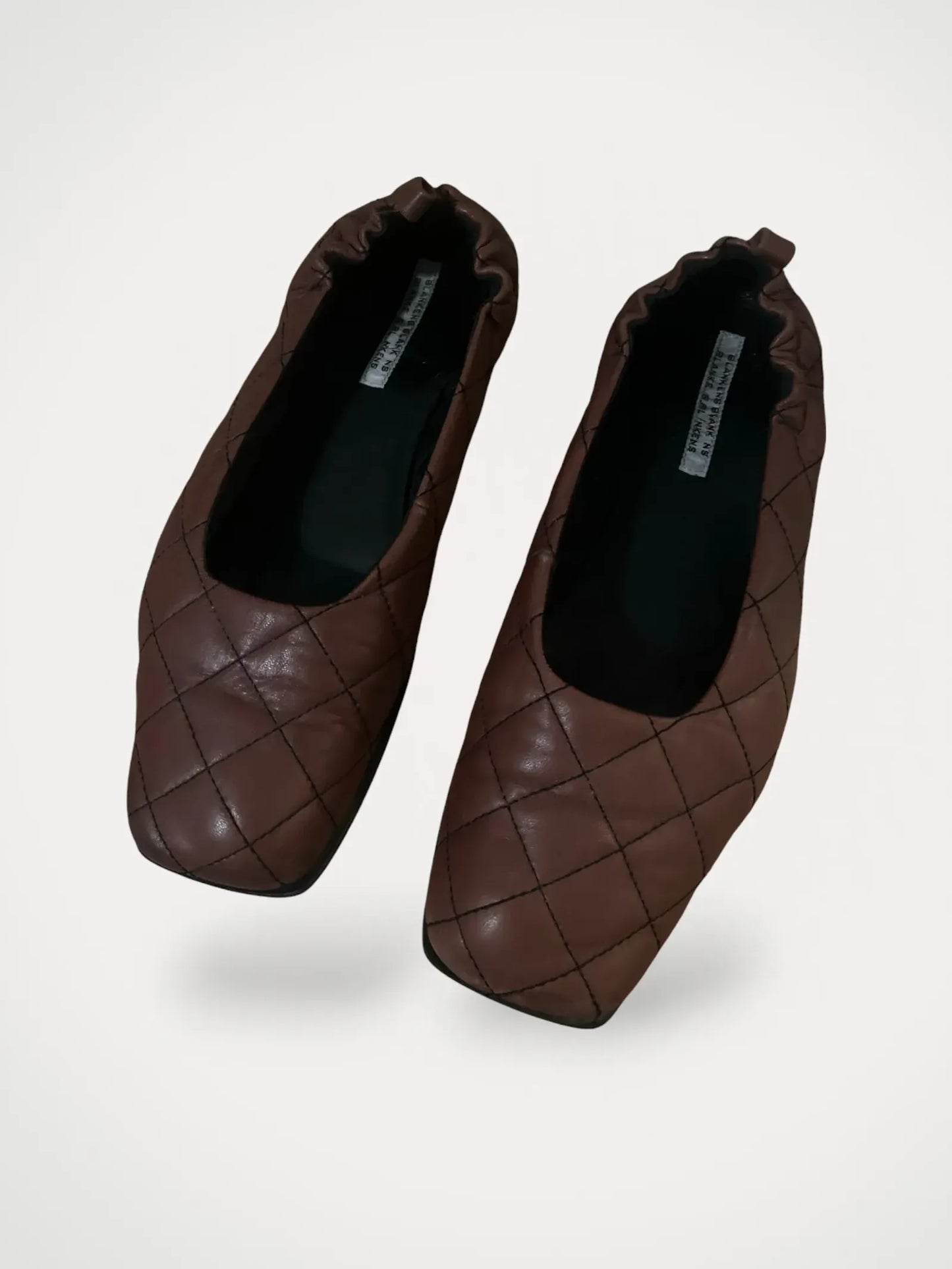Blankens The Leah Quilted Brown Ballet flats