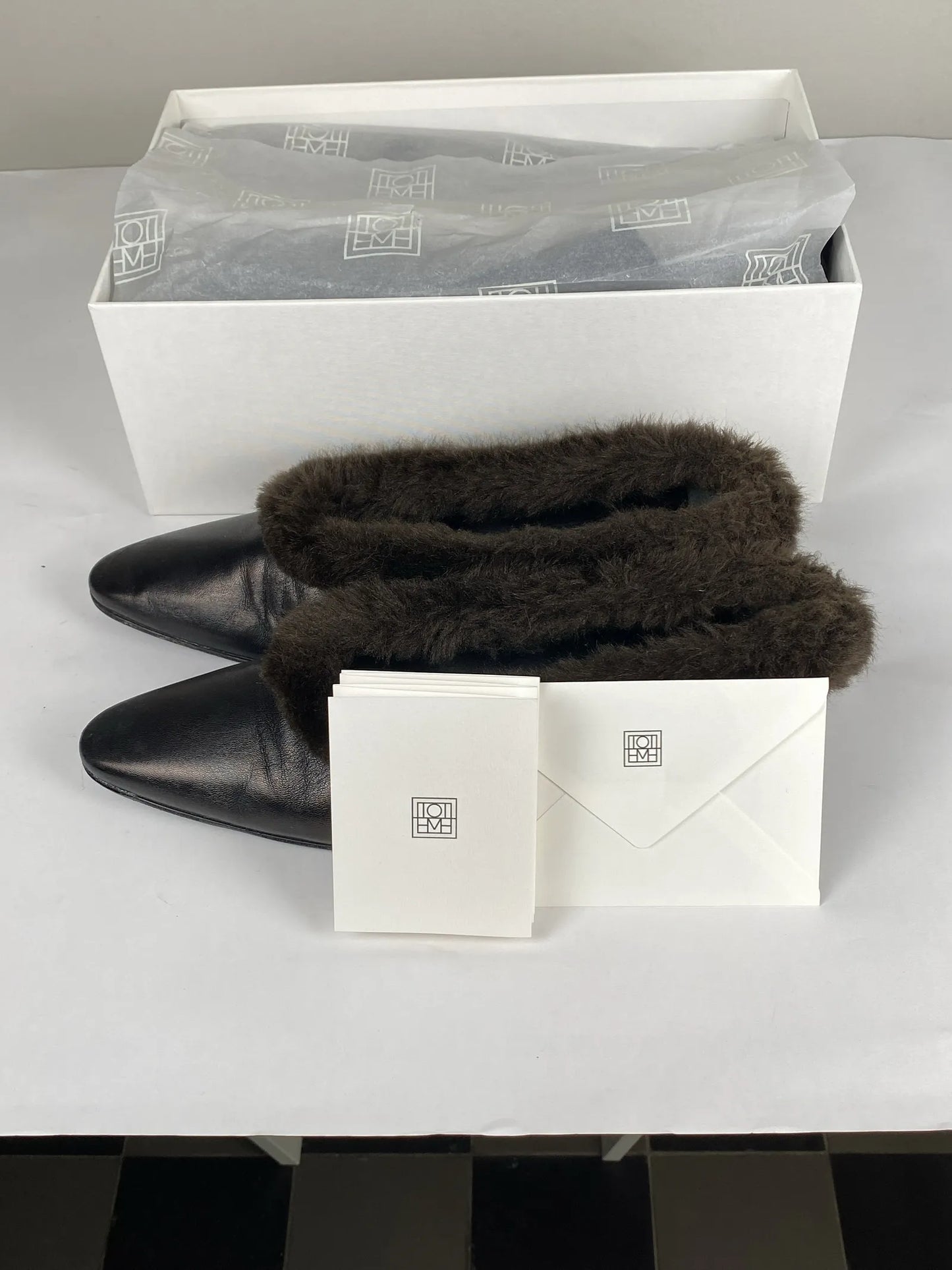 Toteme The Faux Fur Trim Ballerina Ballet flats