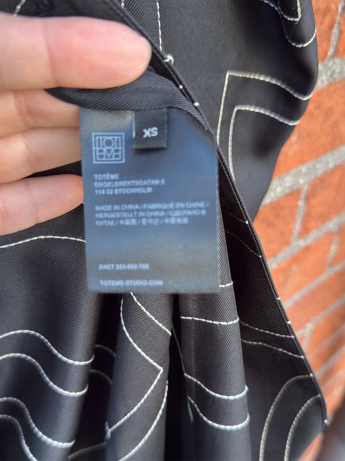 Toteme Monogram Silk Dress