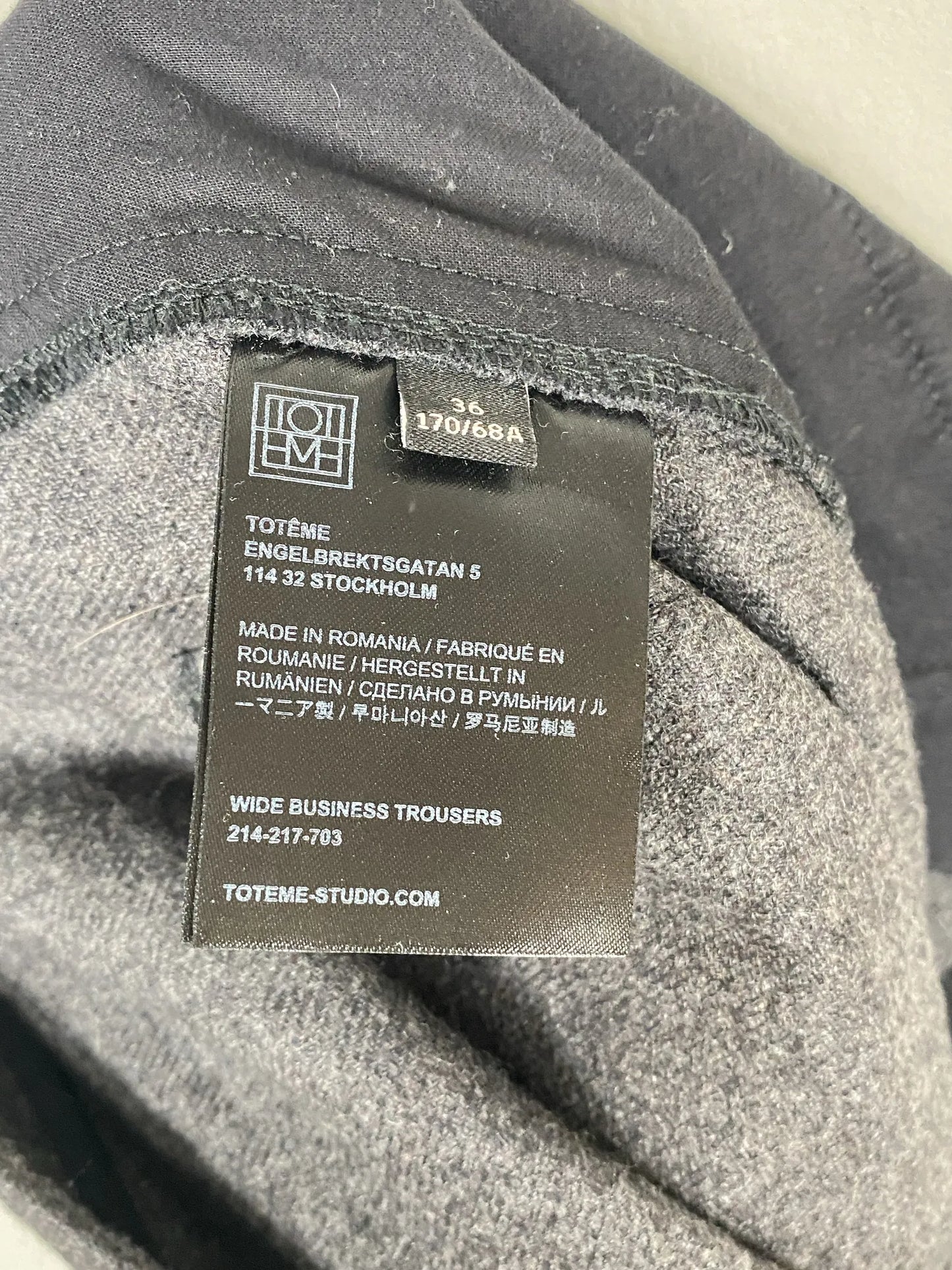 Toteme Wide Business Suit Trousers