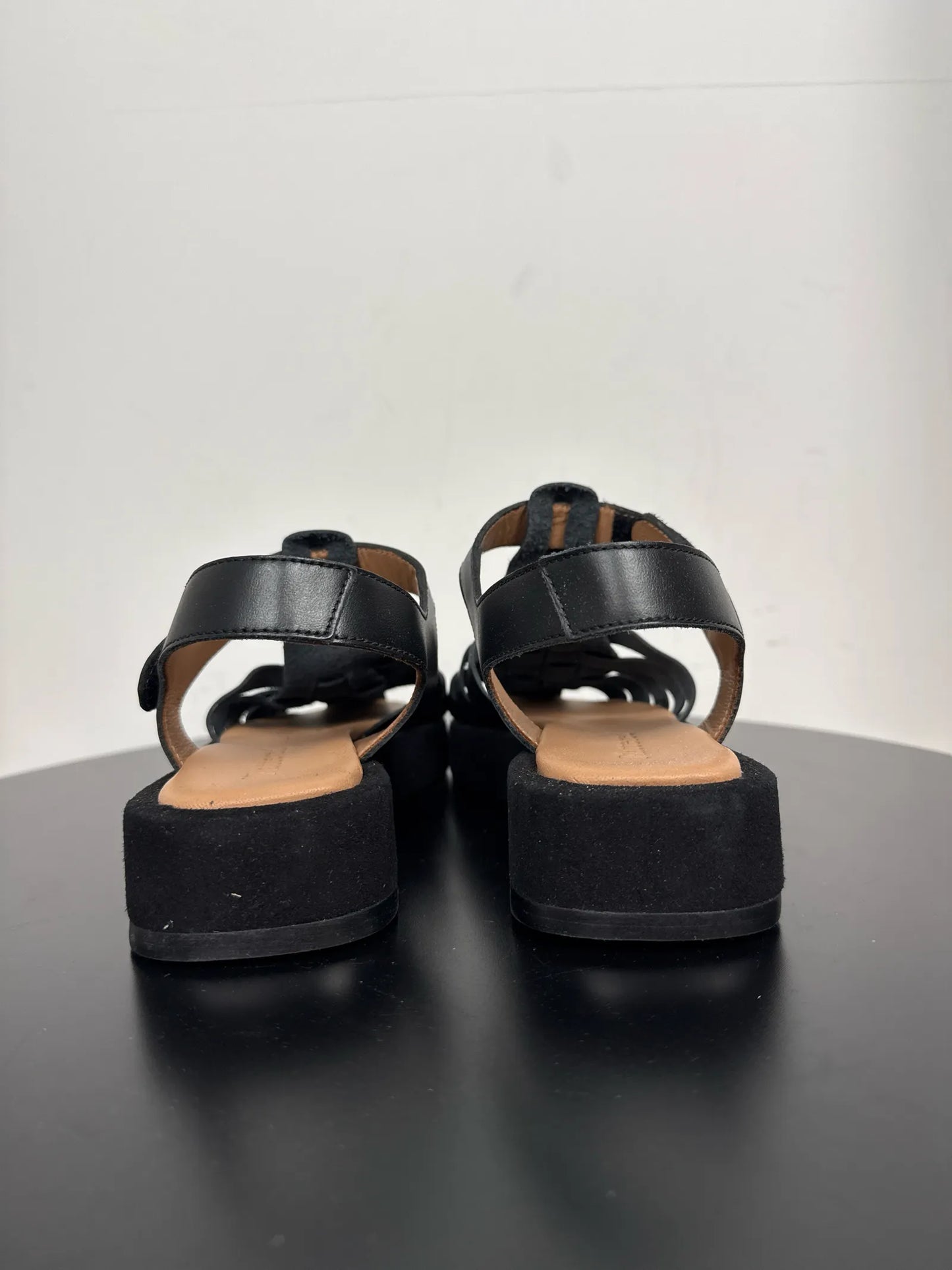 Flattered Gigi Black Leather Sandalen