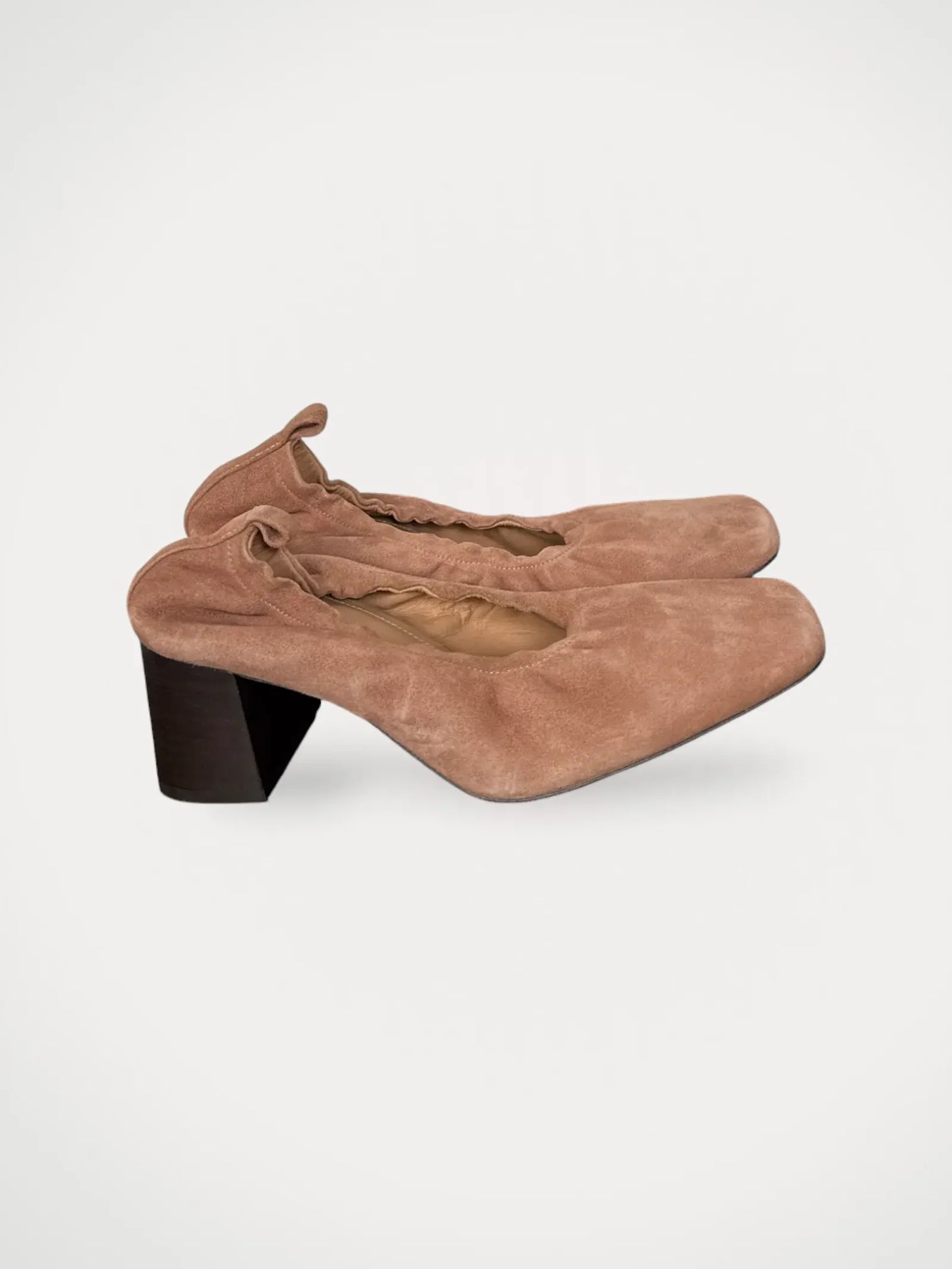 Flattered Ellie Pink Suede Heels