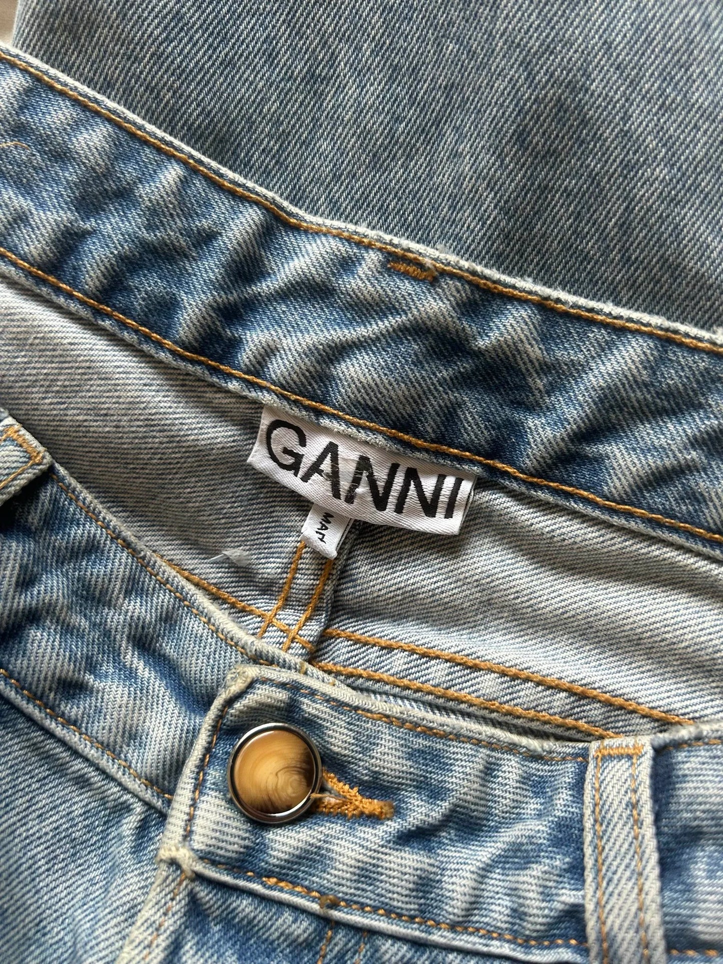 Ganni Low-rise Relaxed Distressed Jeans