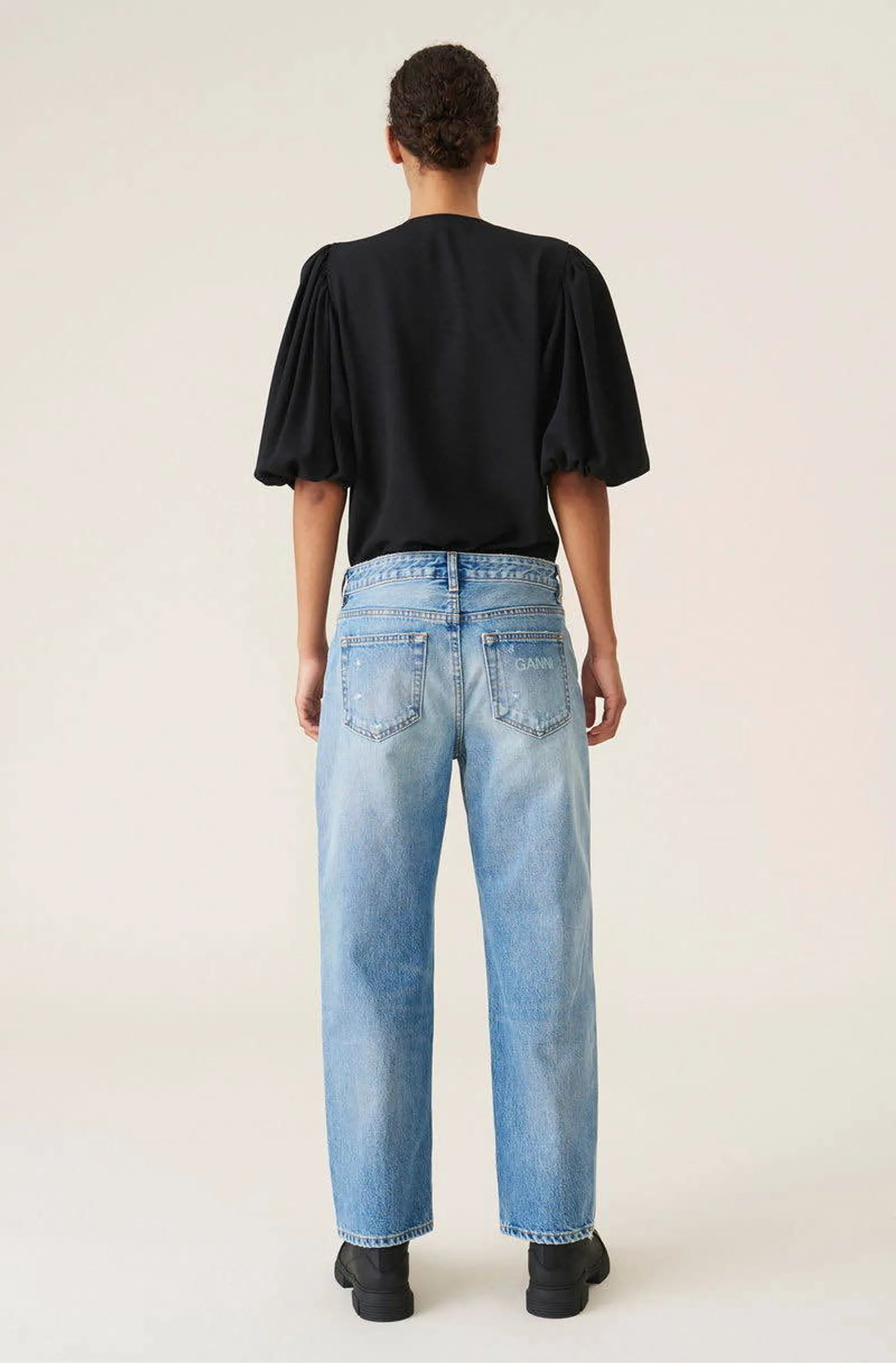 Ganni Low-rise Relaxed Distressed Jeans