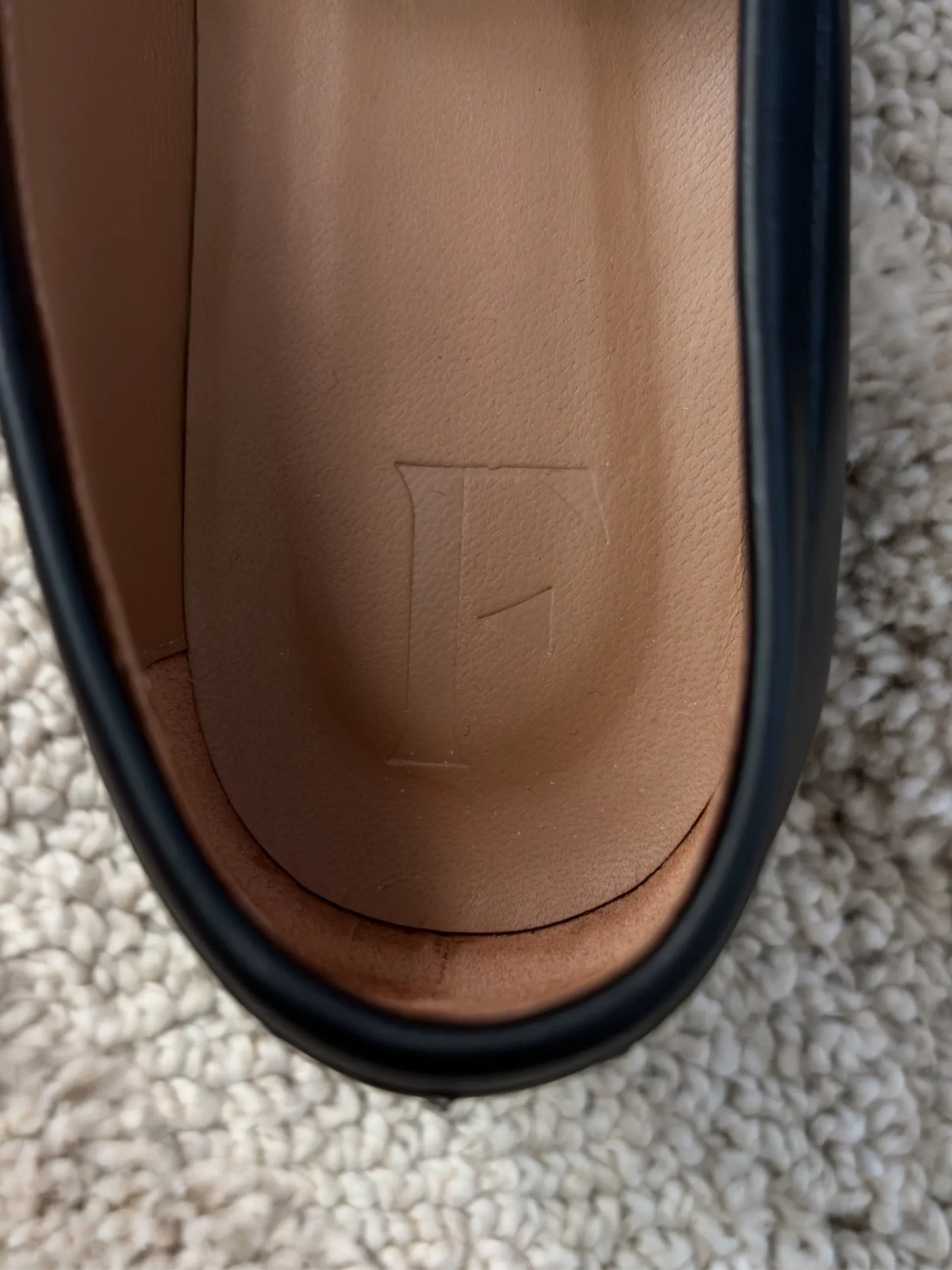 Flattered Sigrid Leather Black Loafers