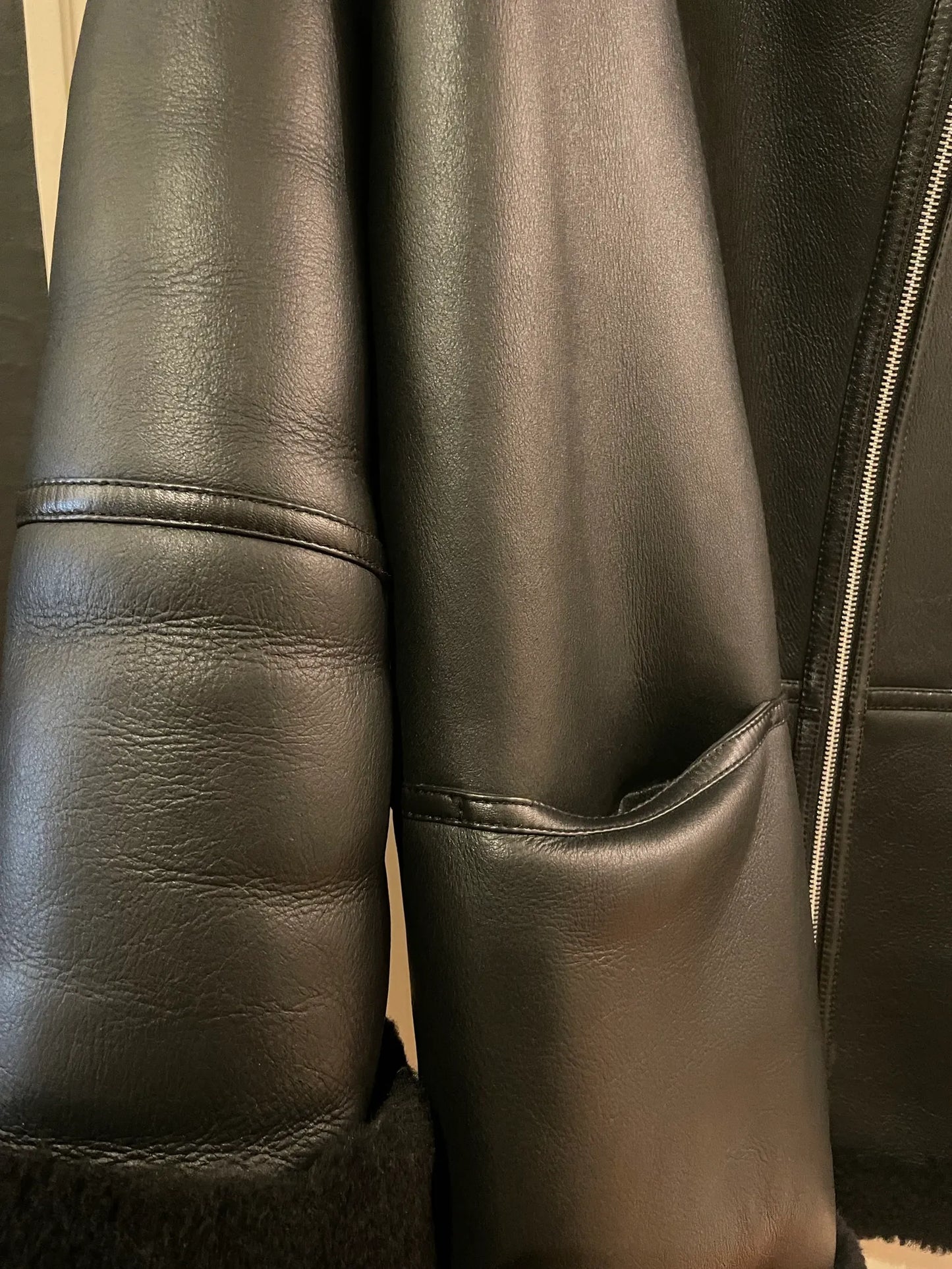 Toteme Signature Shealing Black Leather jacket