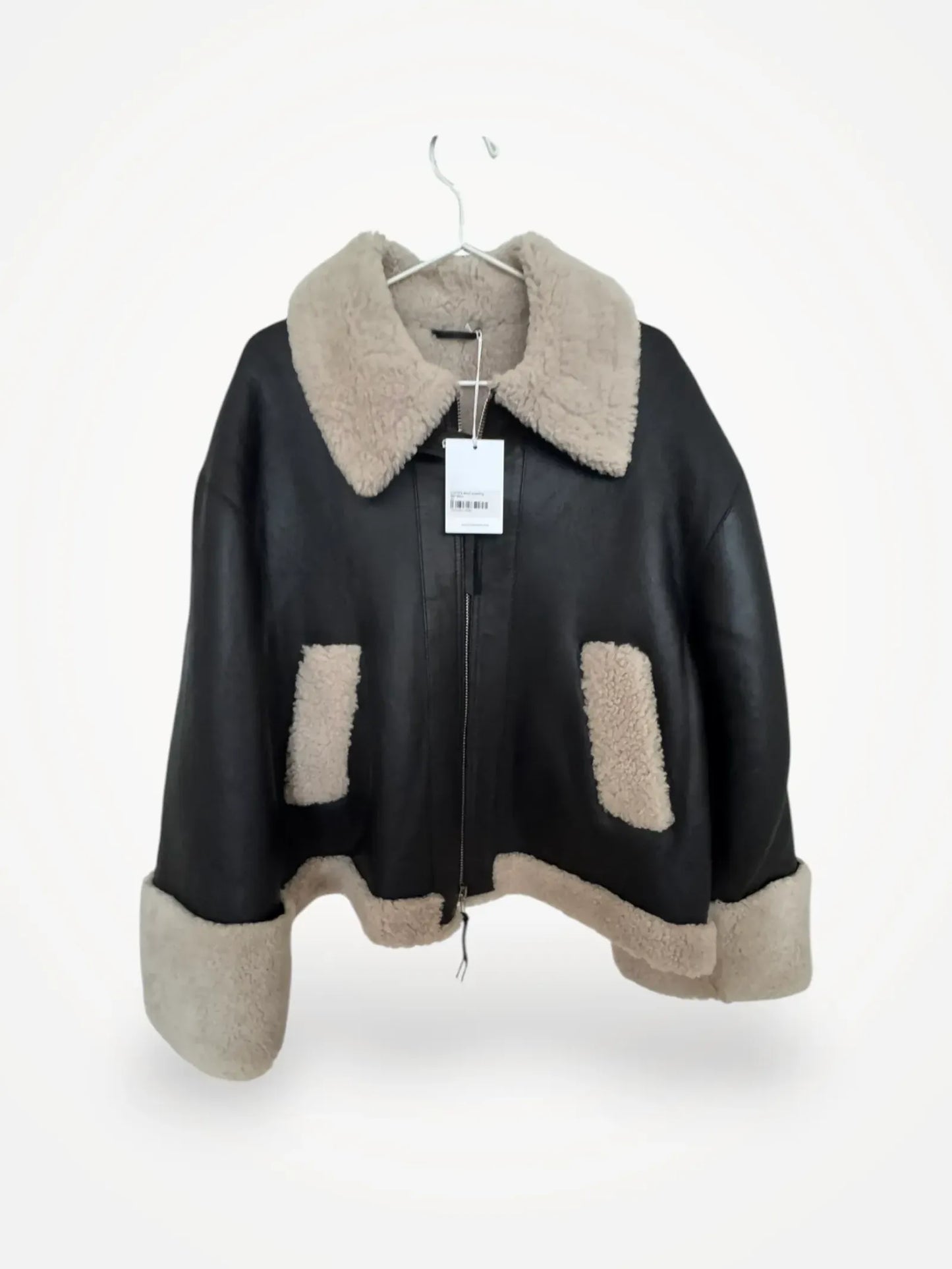 Dagmar Short Sherling Leather jacket