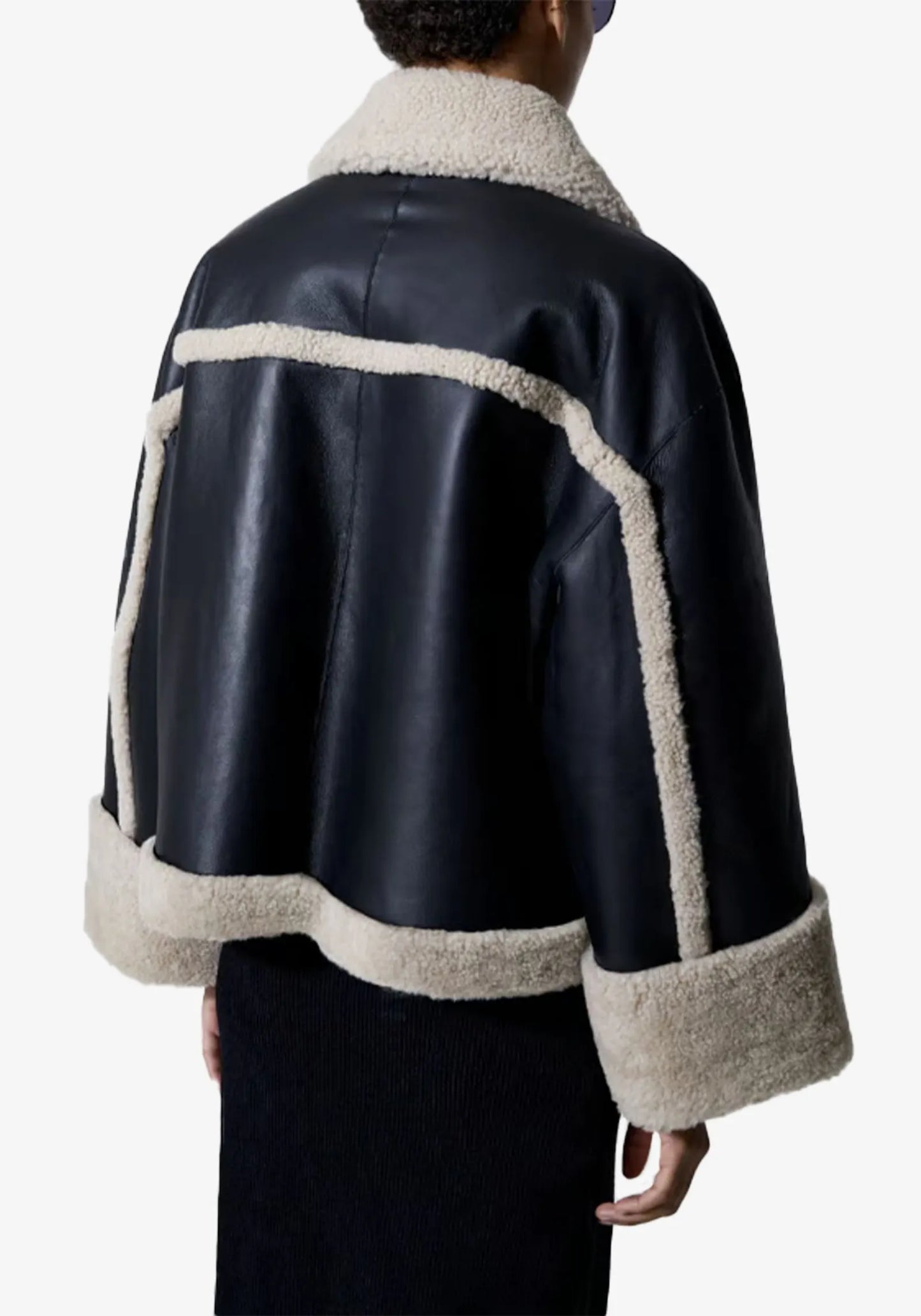 Dagmar Short Sherling Leather jacket