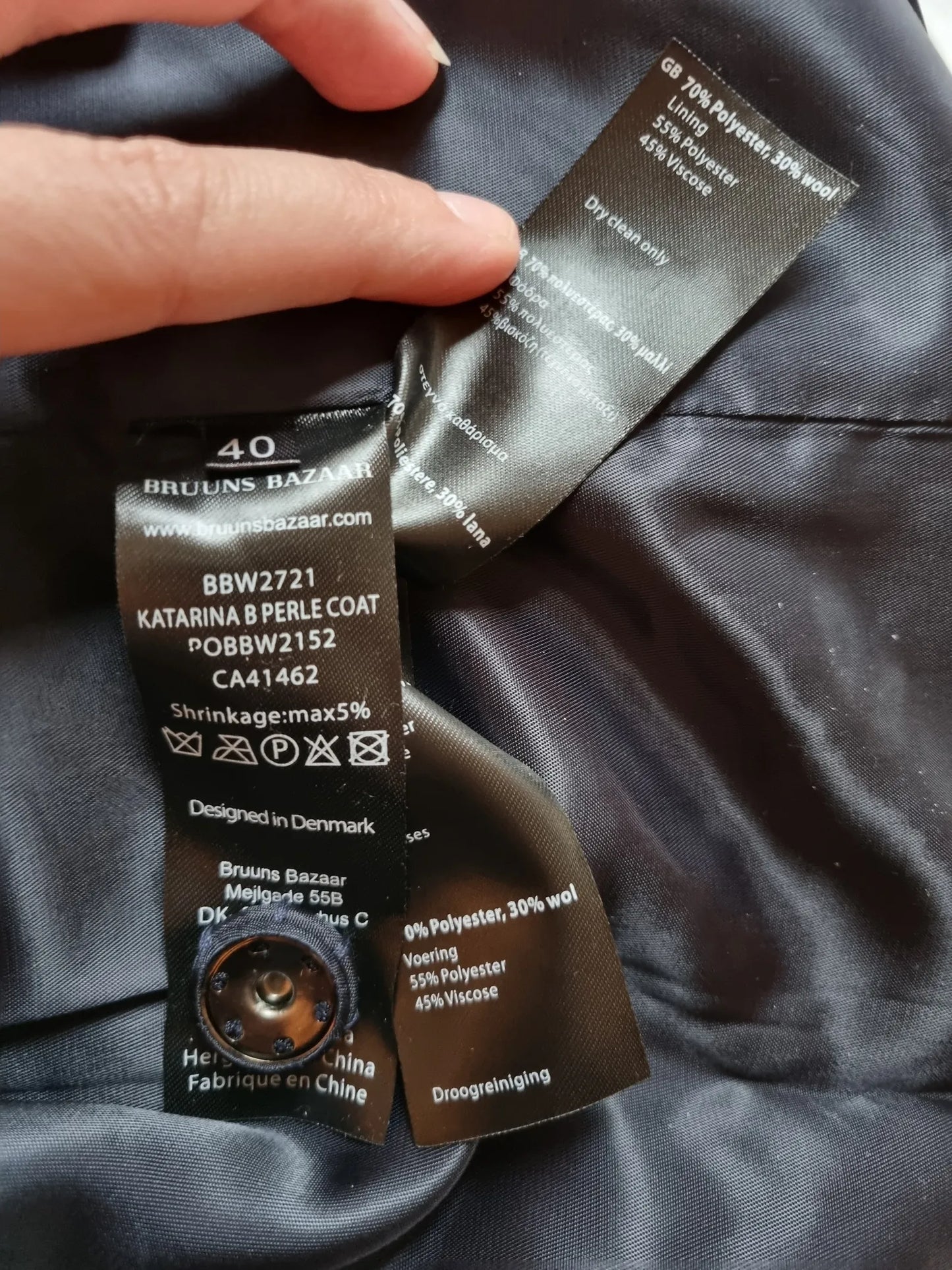 Bruuns Bazaar Katarina B Perle Coat