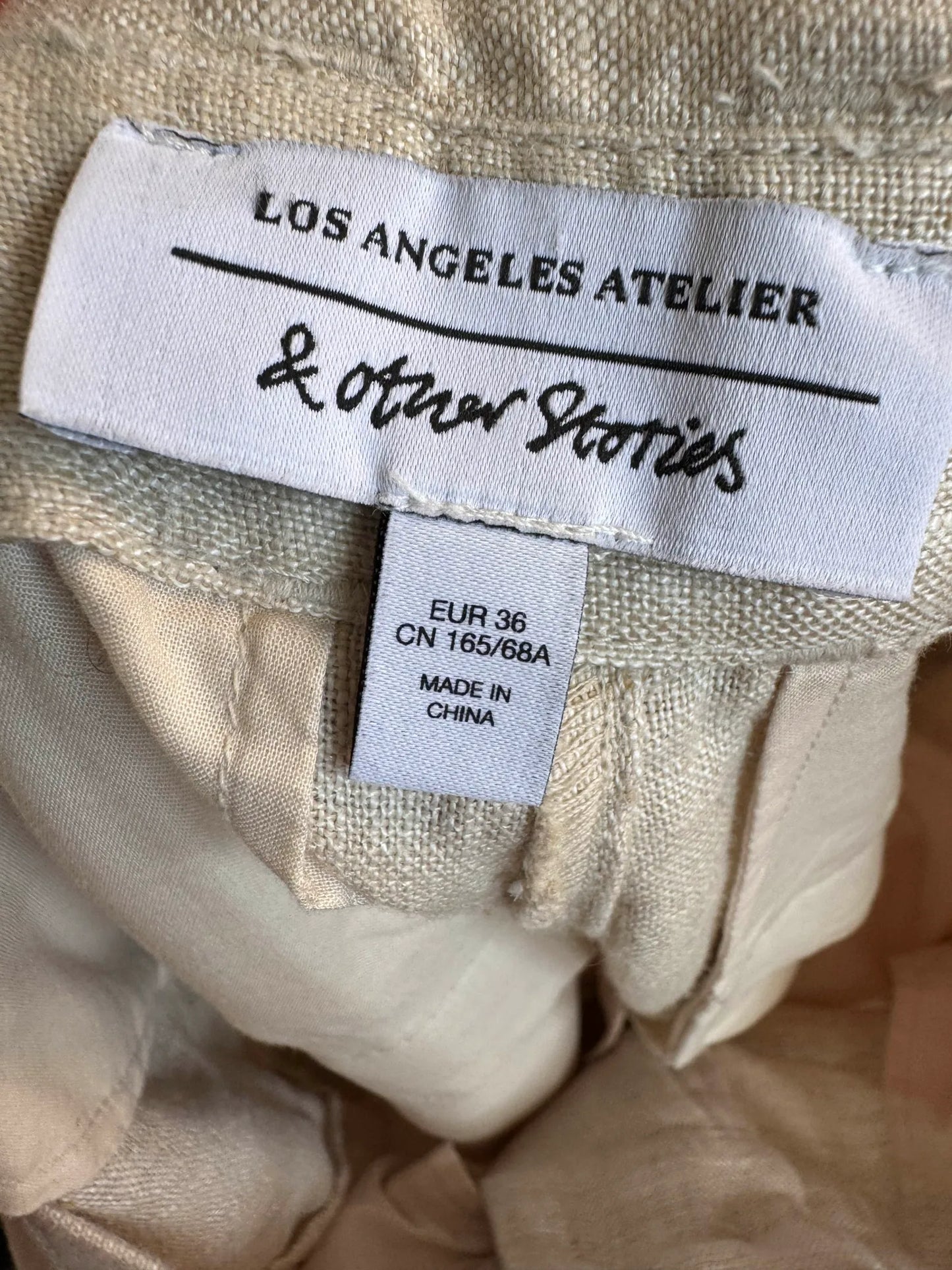 & Other Stories High Rise Linen Trousers
