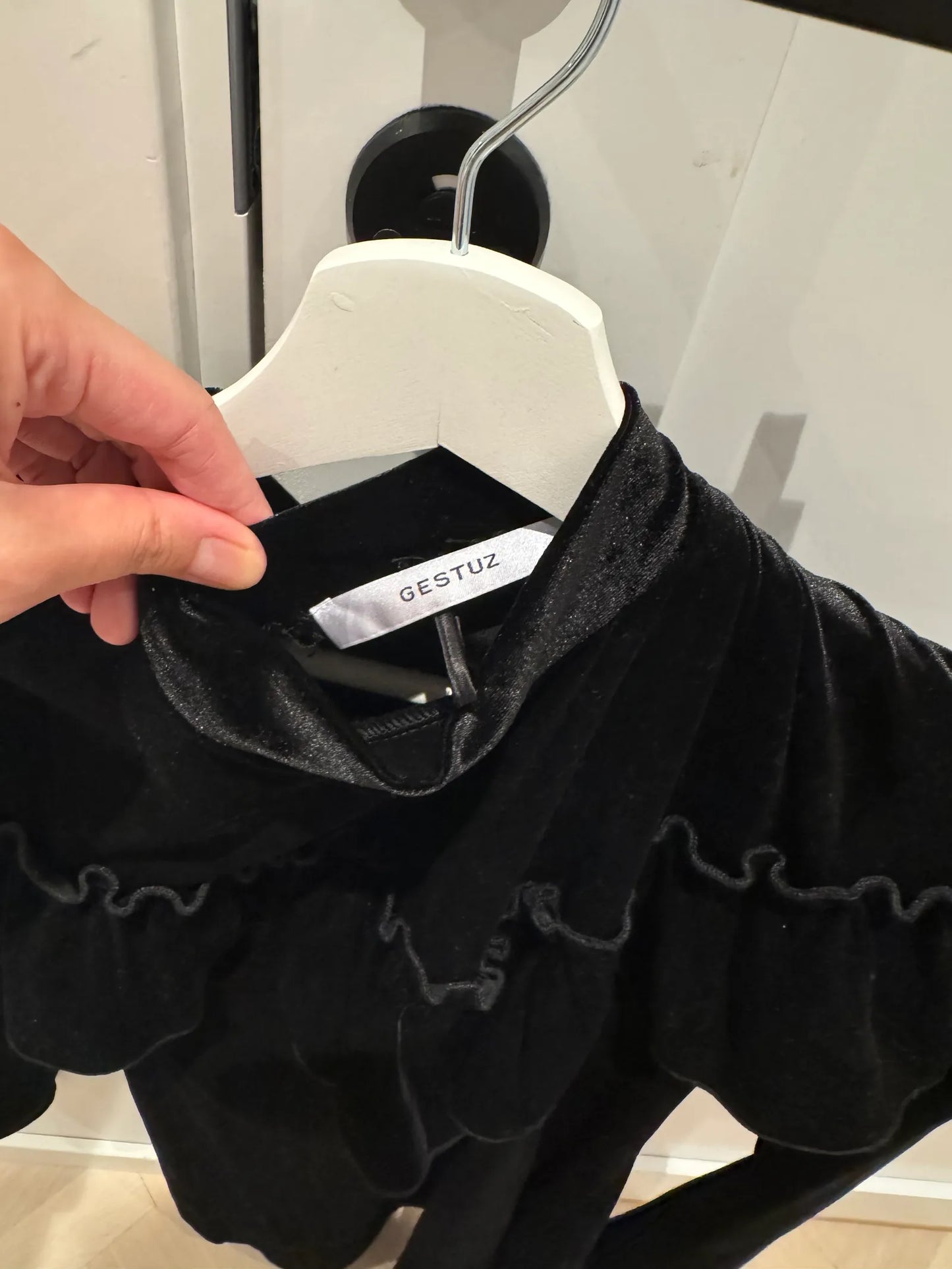 Gestuz Black Flounce Dress