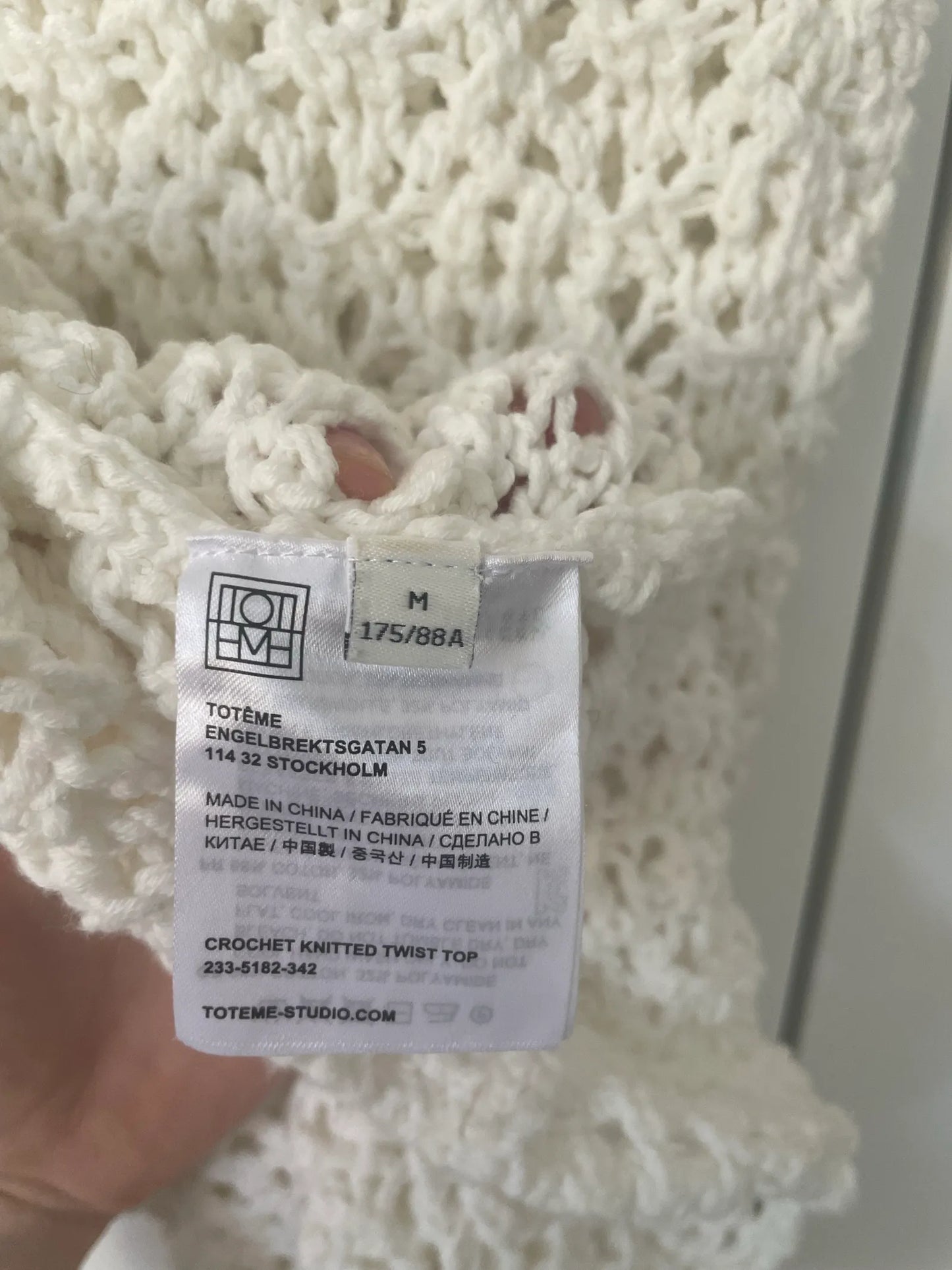 Toteme Crochet Knitted Twist Dress
