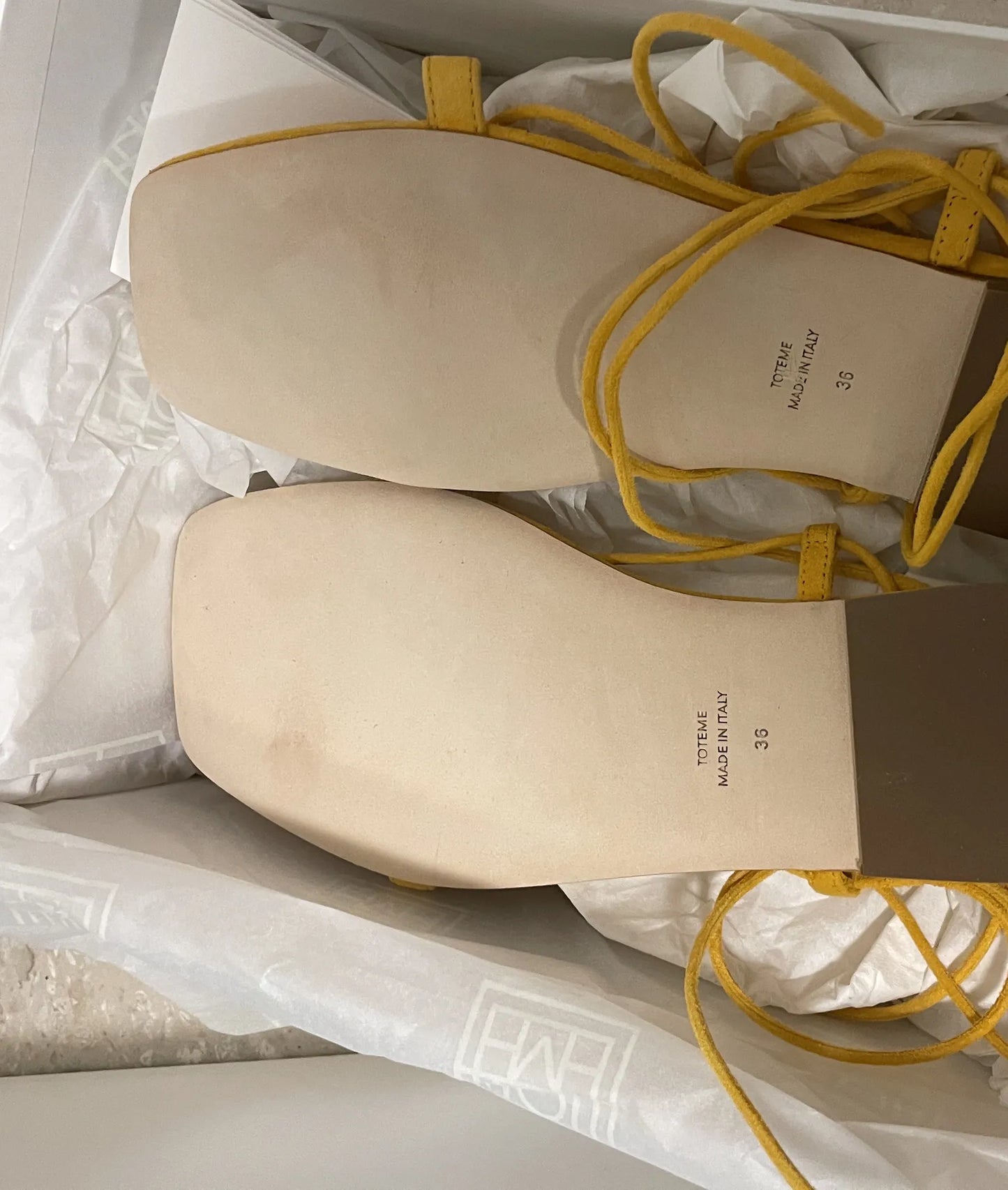 Toteme Suede Tie Sandals