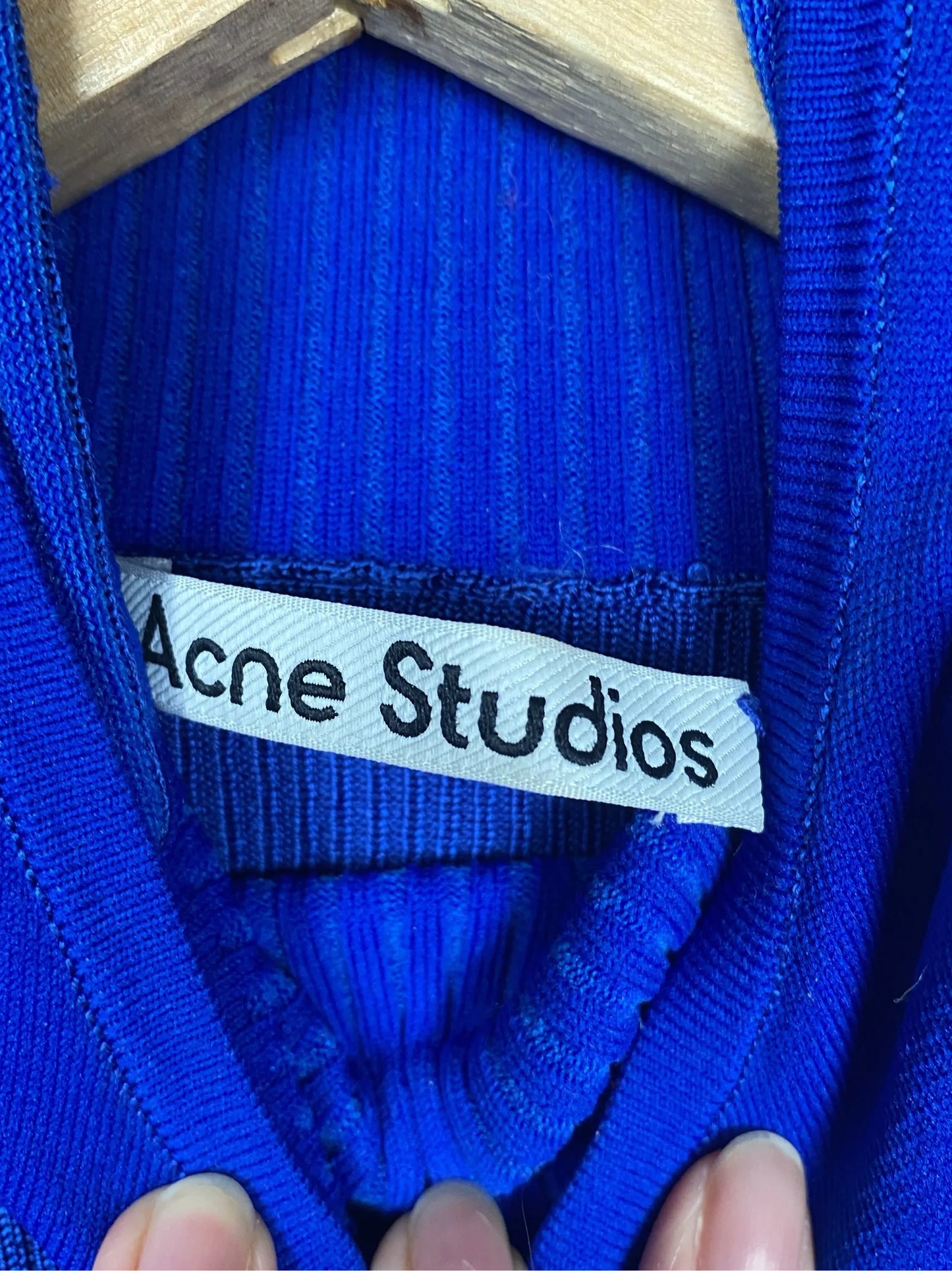 Acne Studios Mixed Ribbed High Neck Hoodie Turtleneck