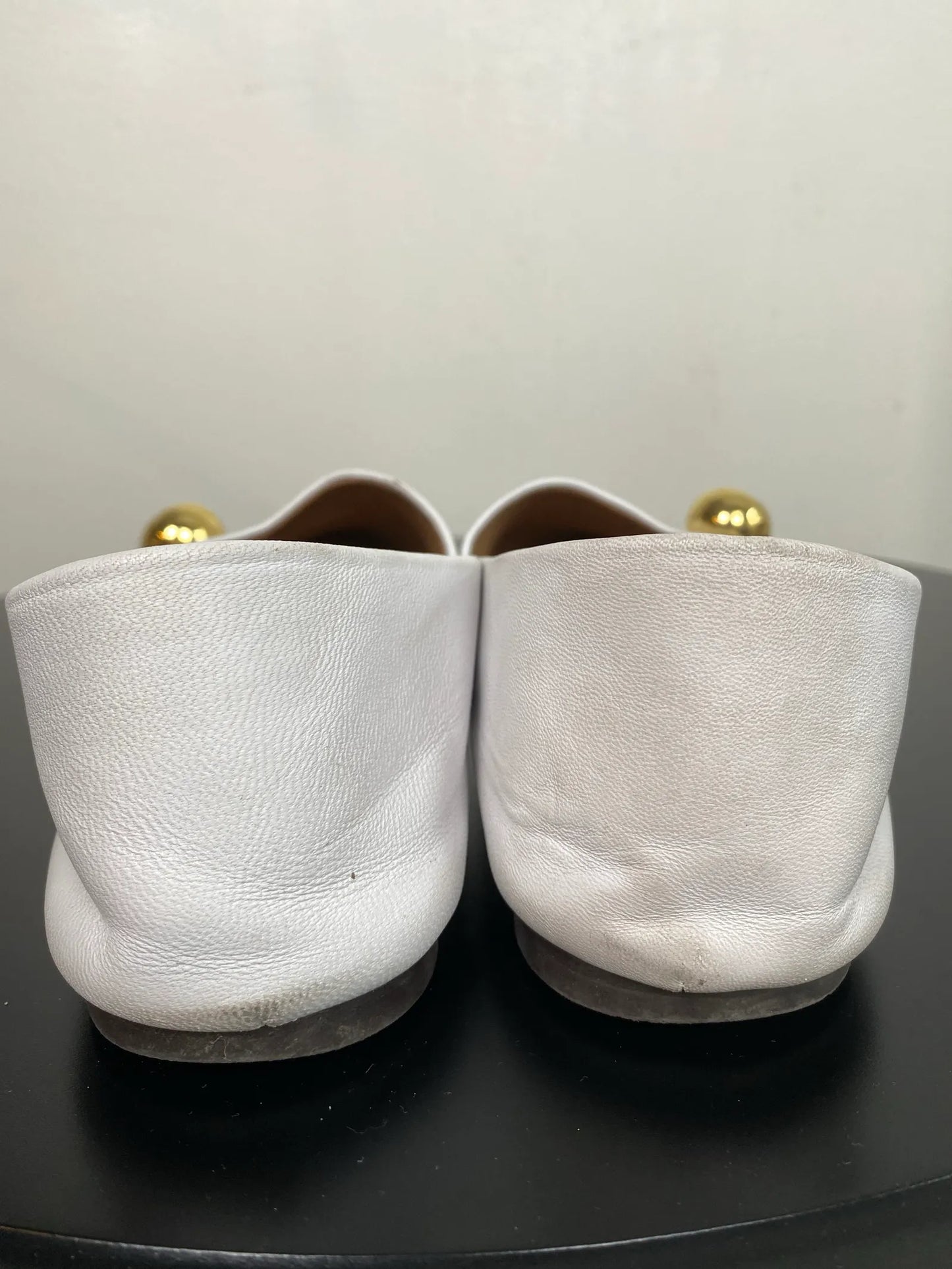 Flattered Pepper Leather White Ballet flats