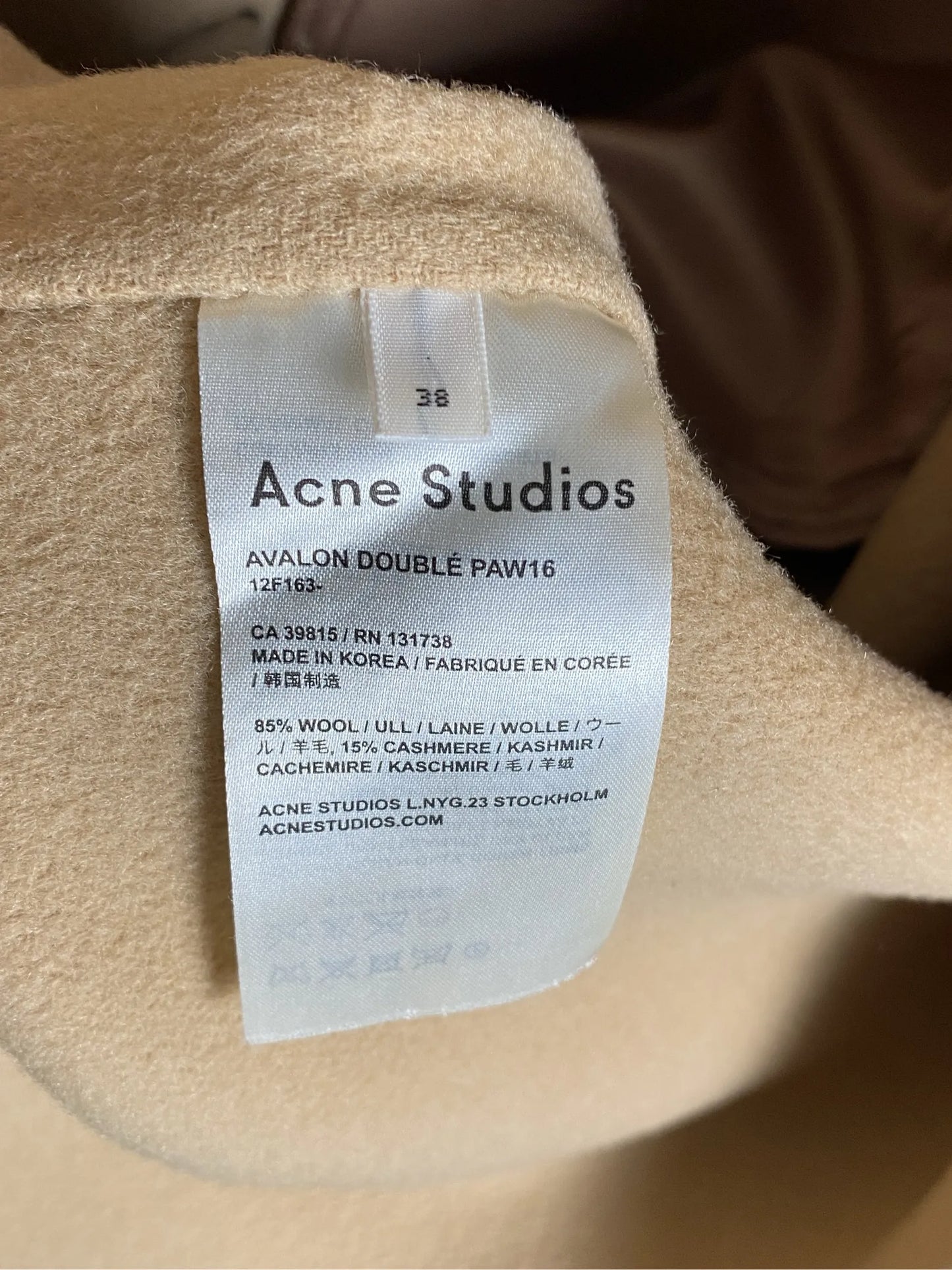 Acne Studios Avalon Coat