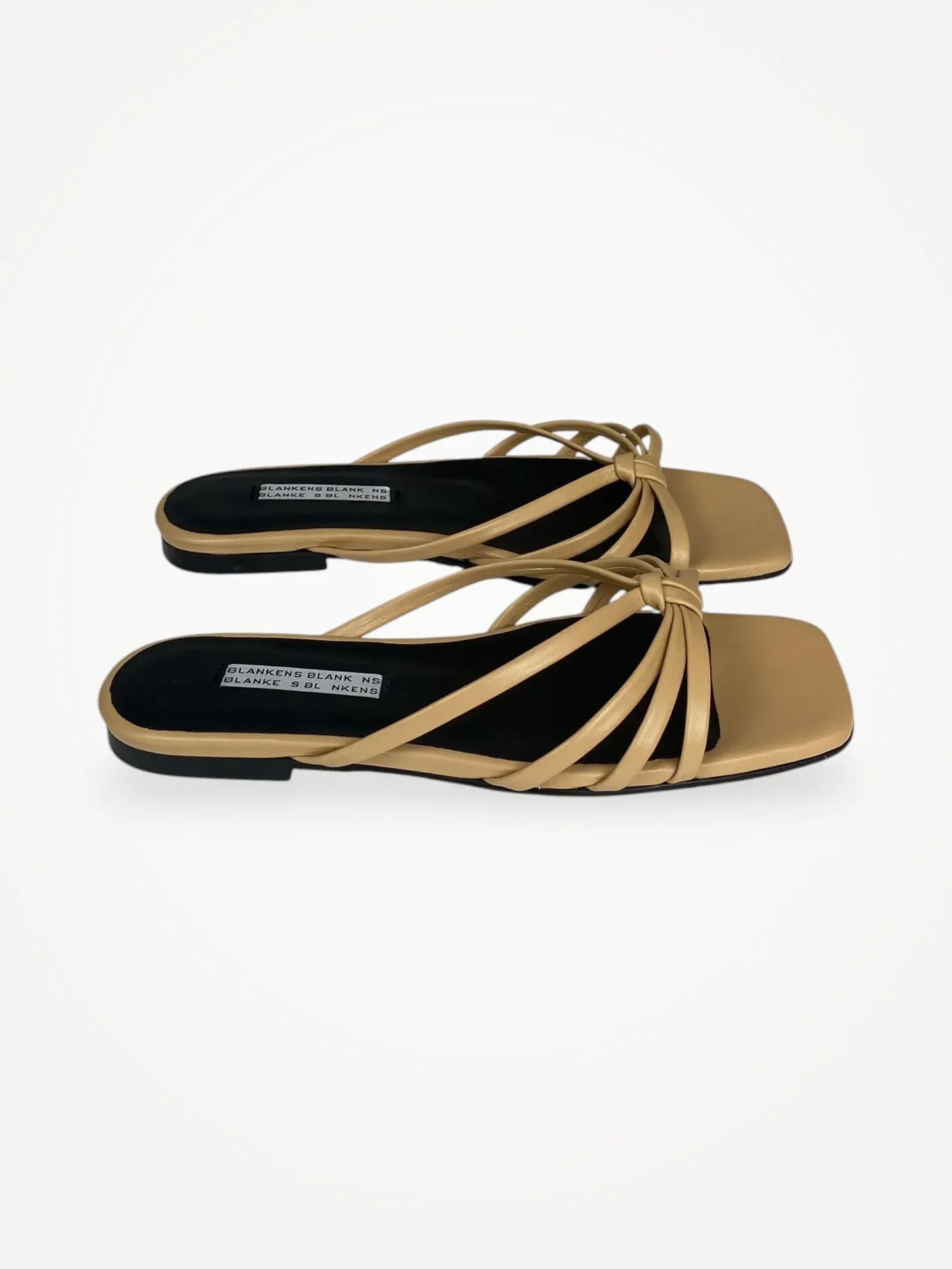 Blankens The Jennie Flat Beige Sandals