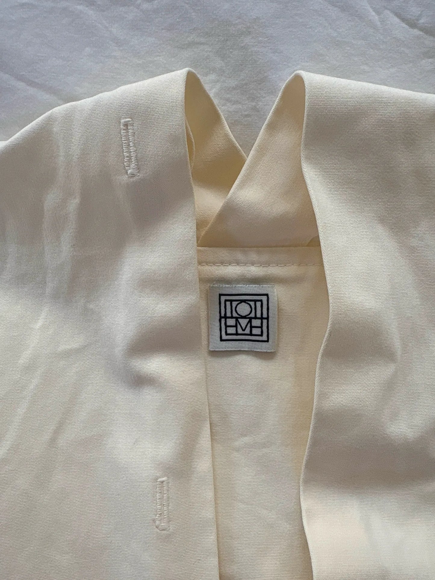 Toteme V-neck Heavy Cotton Blouse Shirt
