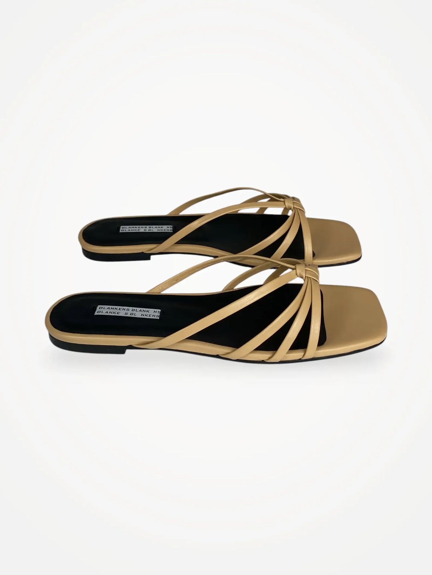 Blankens The Jennie Flat Beige Sandals