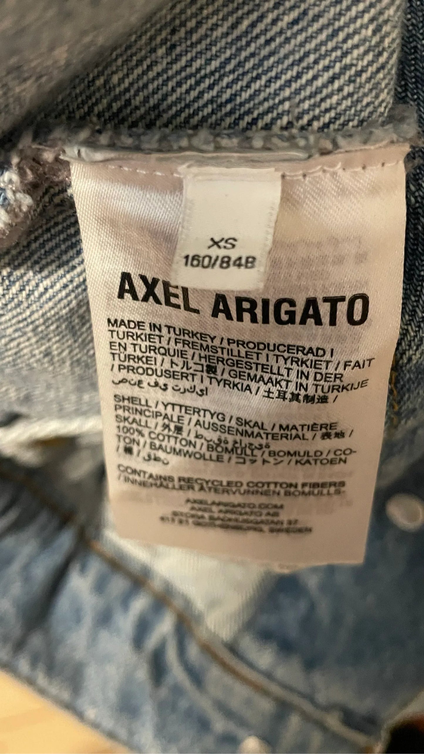 Axel Arigato Blue Rome Denim Jacket