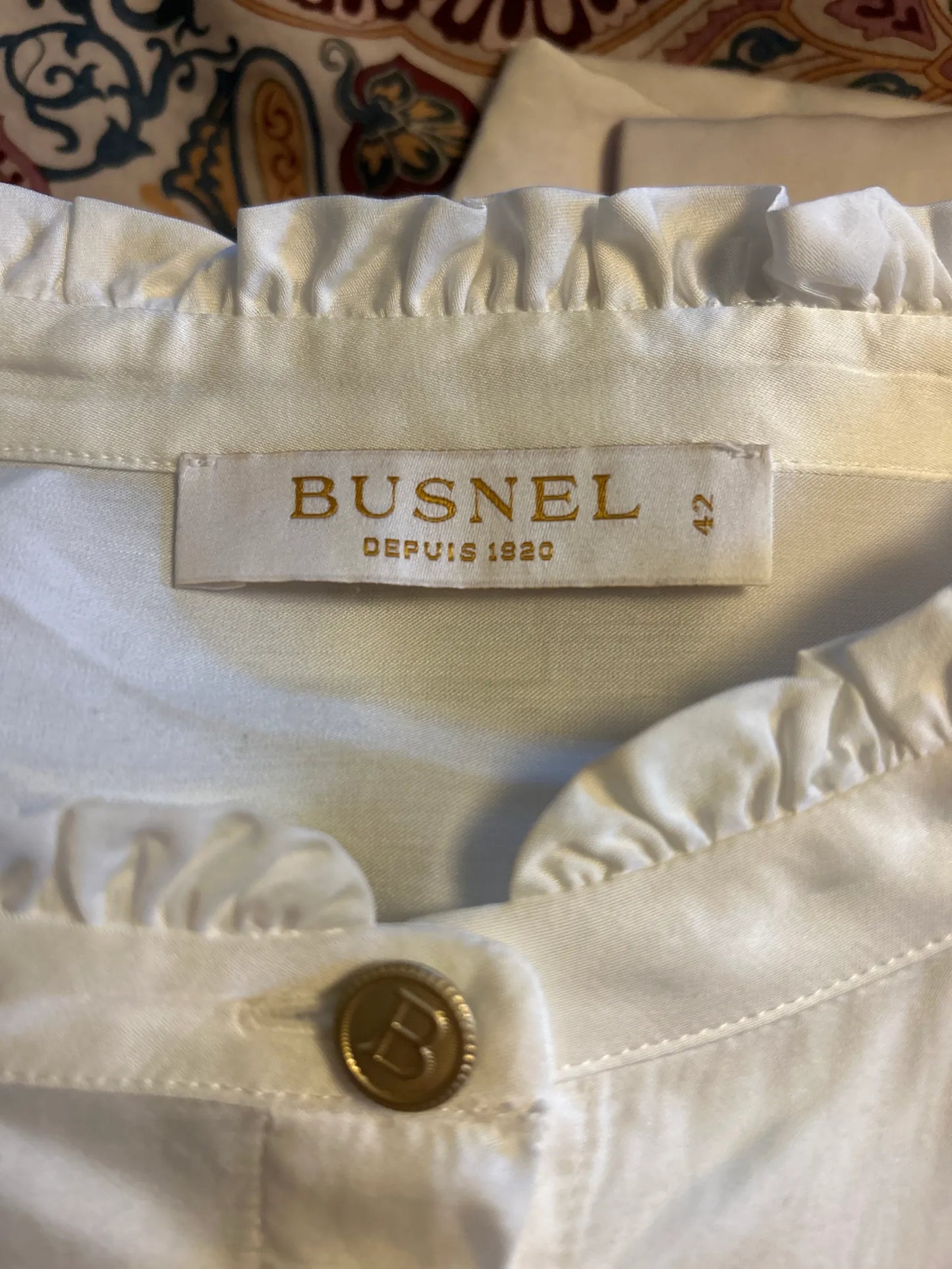 Busnel Nirva Satin Ecru Blouse