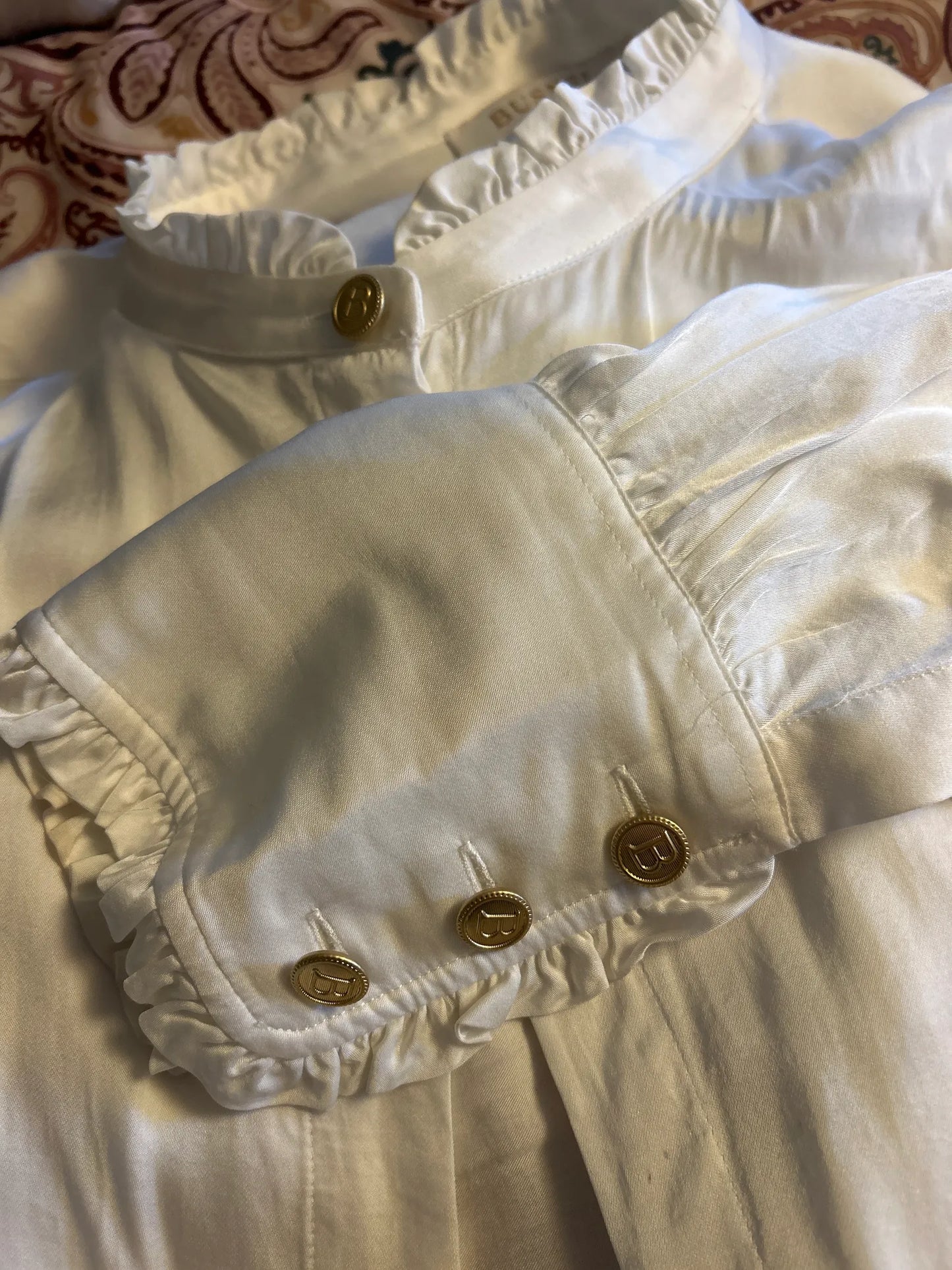 Busnel Nirva Satin Ecru Blouse