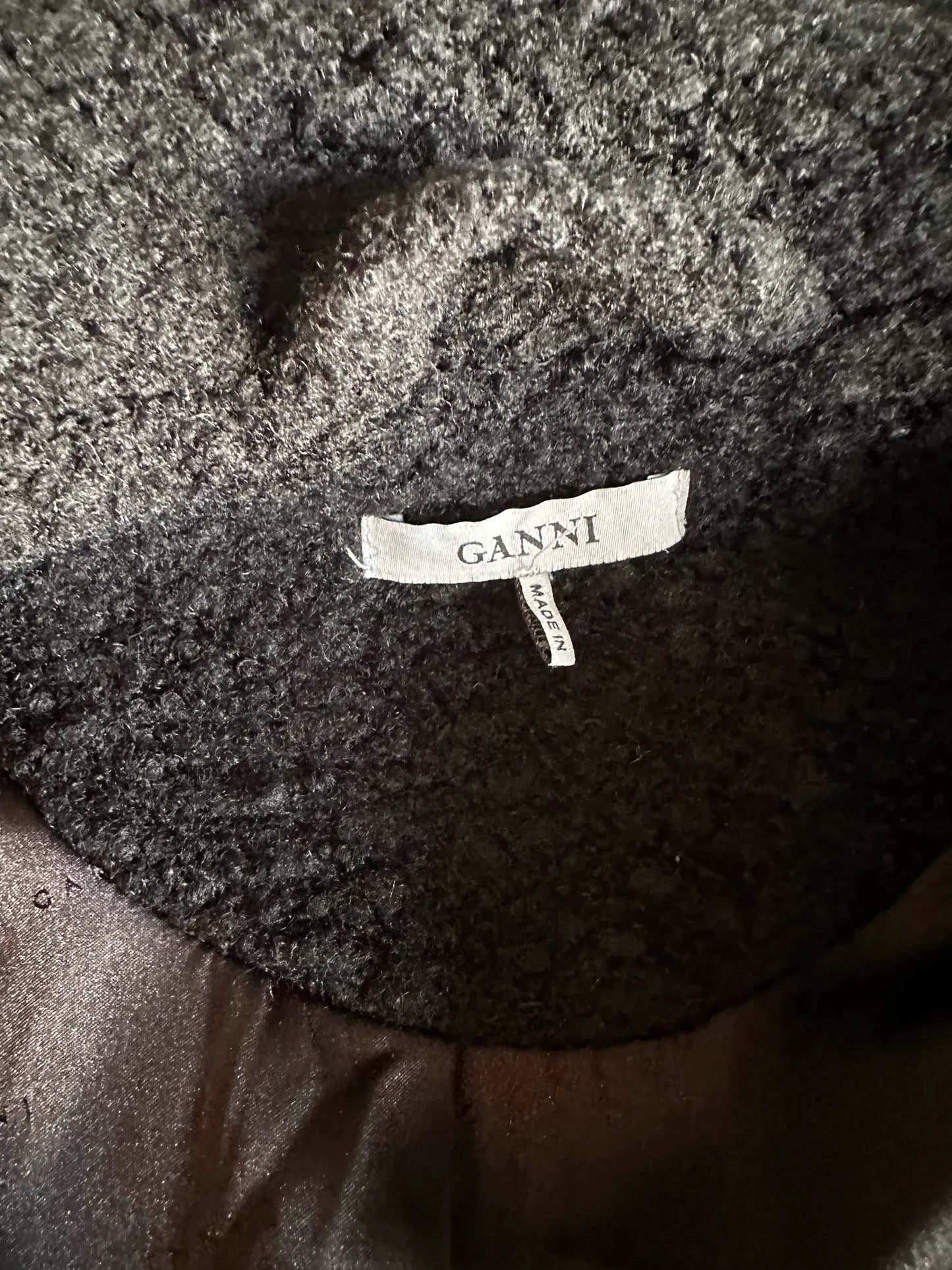 Ganni Boucle Wool Blend Mantel