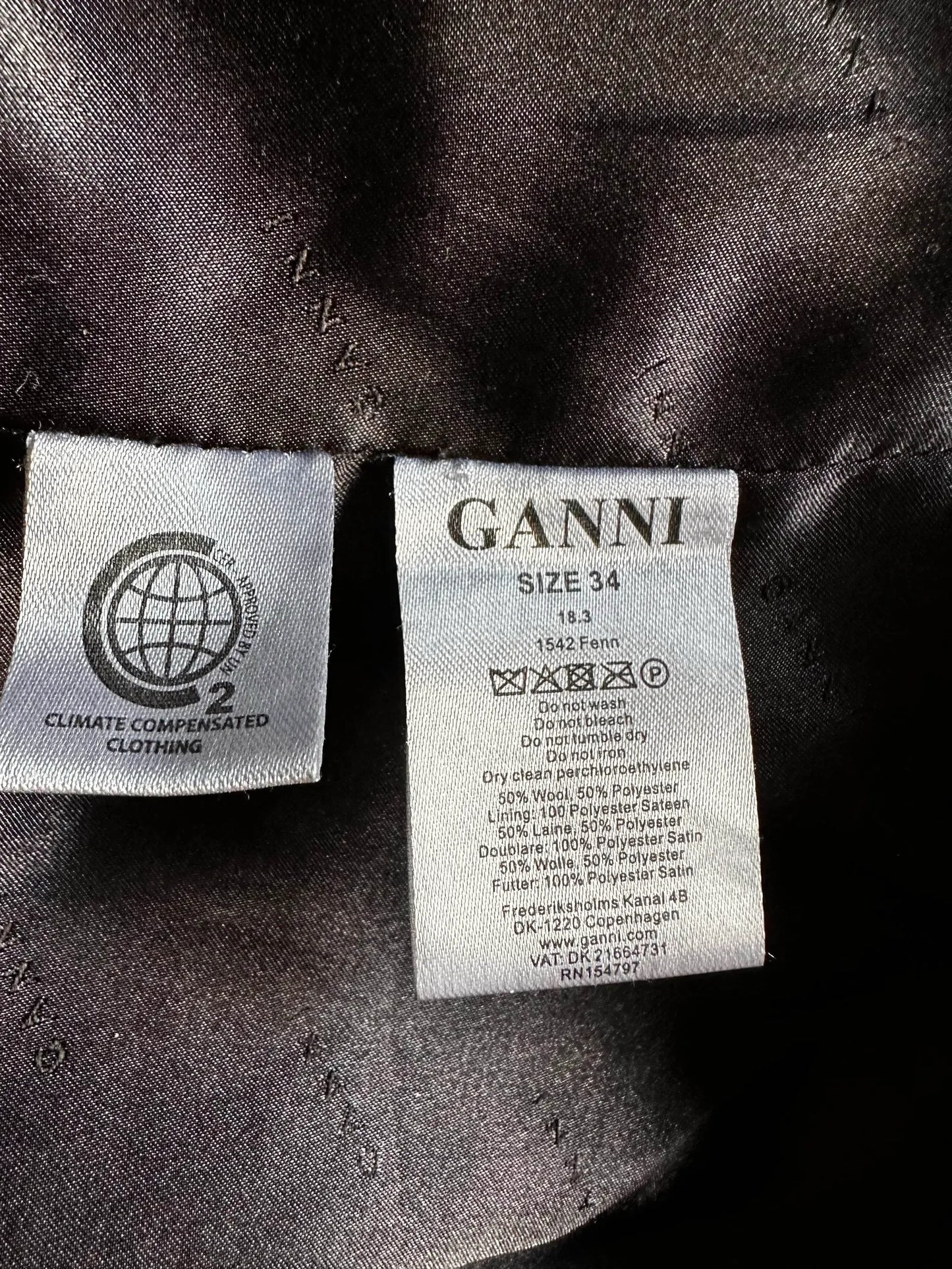 Ganni Boucle Wool Blend Mantel