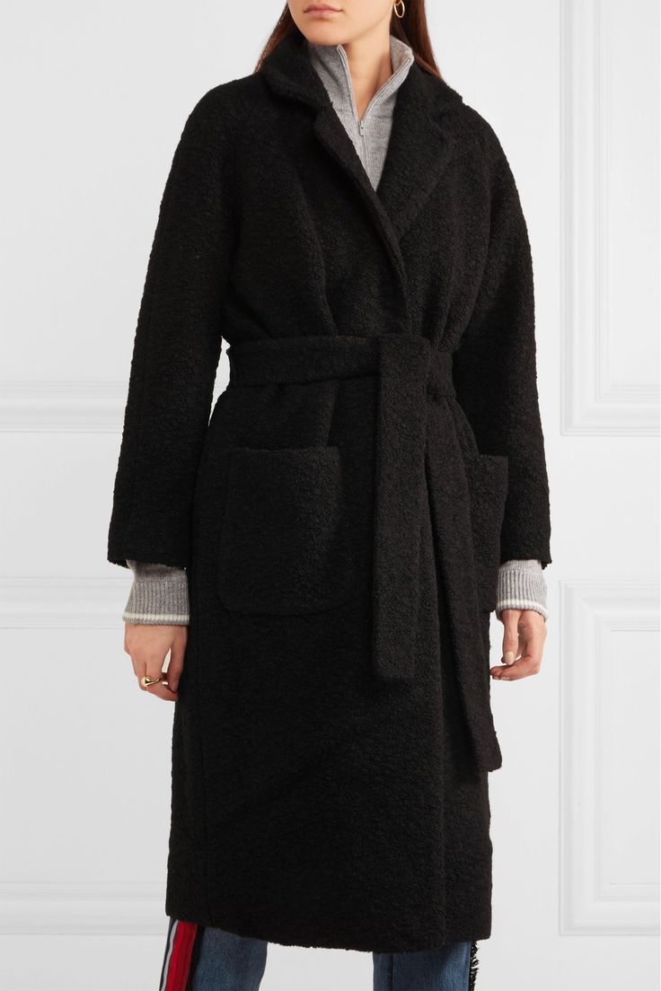 Ganni Boucle Wool Blend Mantel