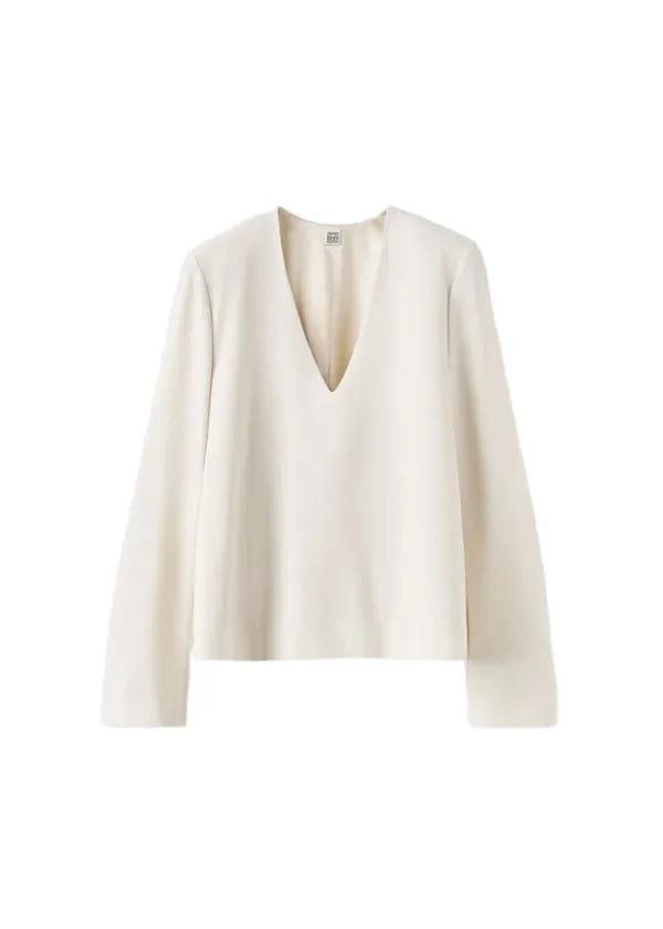 Toteme Structured Wool Crepe Blouse