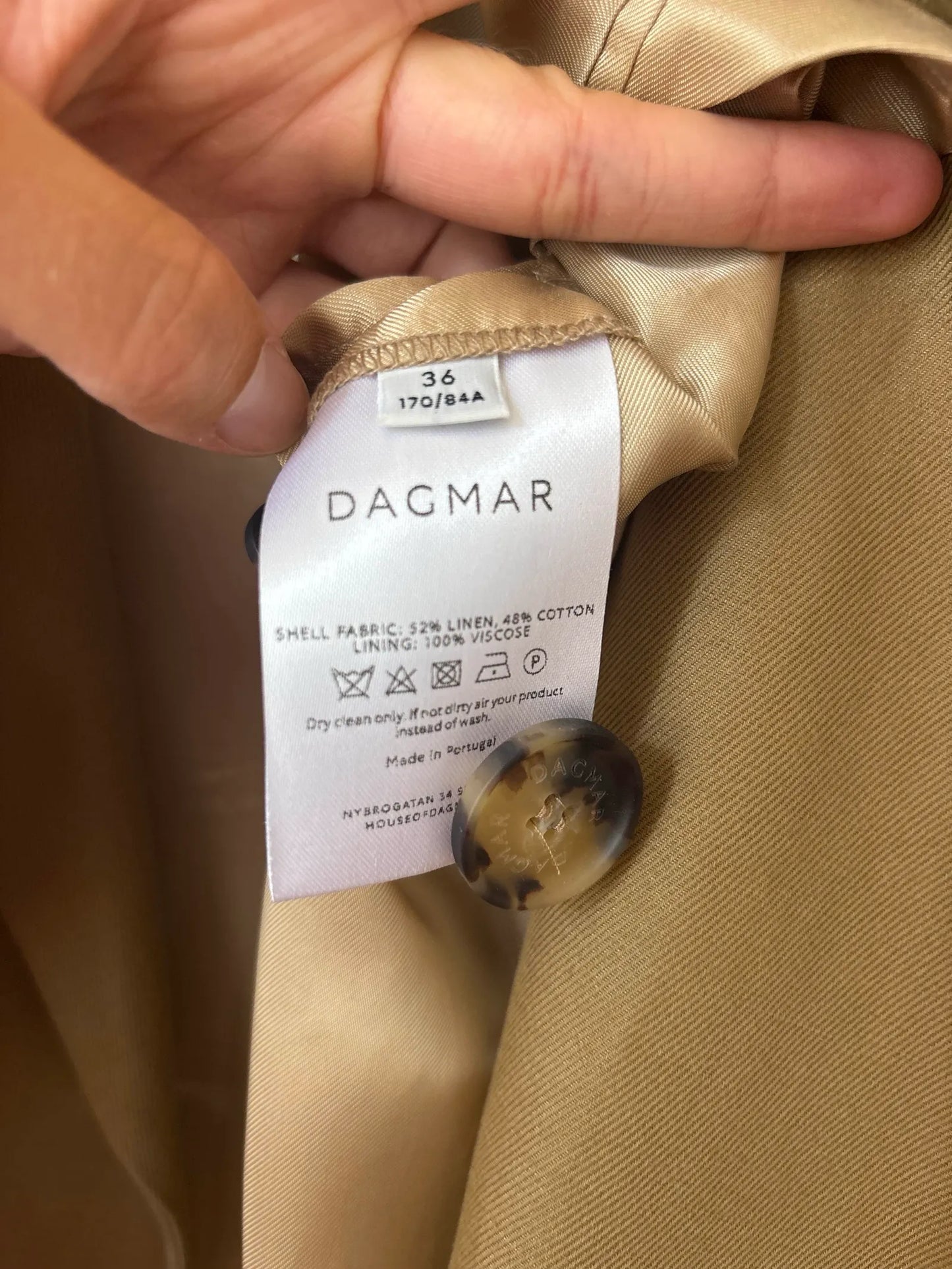 Dagmar Double Breasted Linen Coat