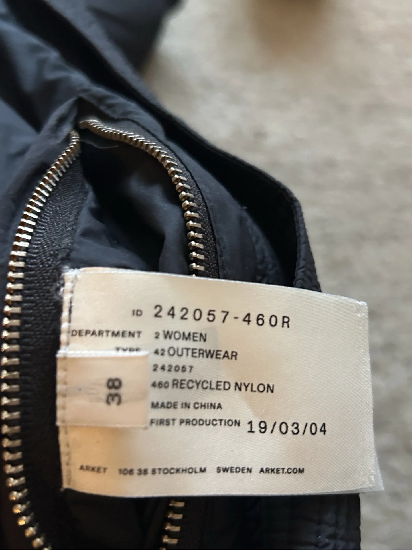 Arket Puffer jacket