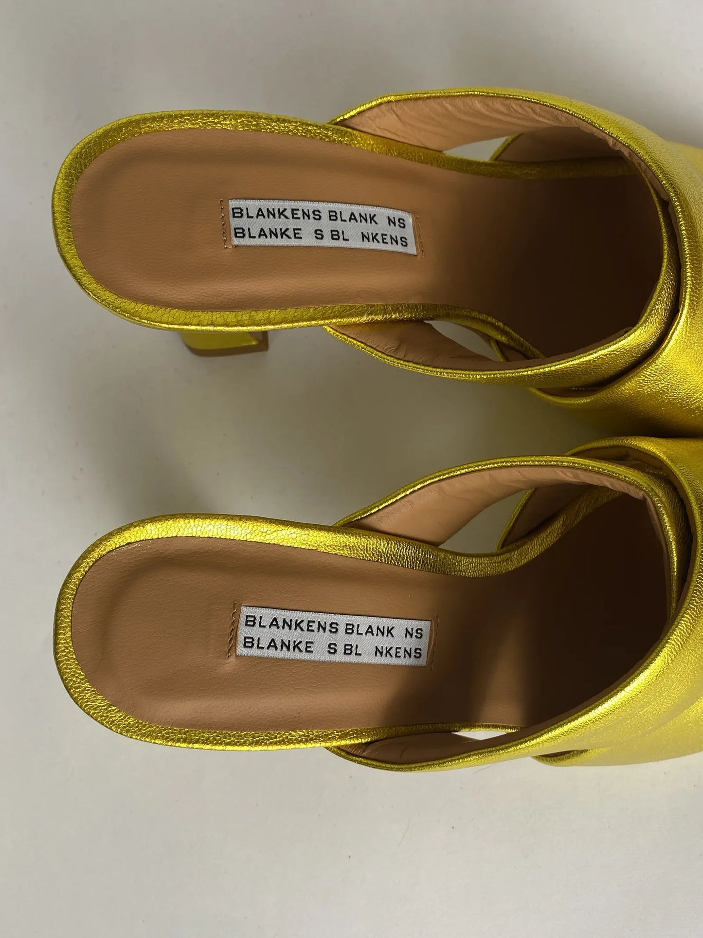 Blankens The Lily Chartreuse Heels