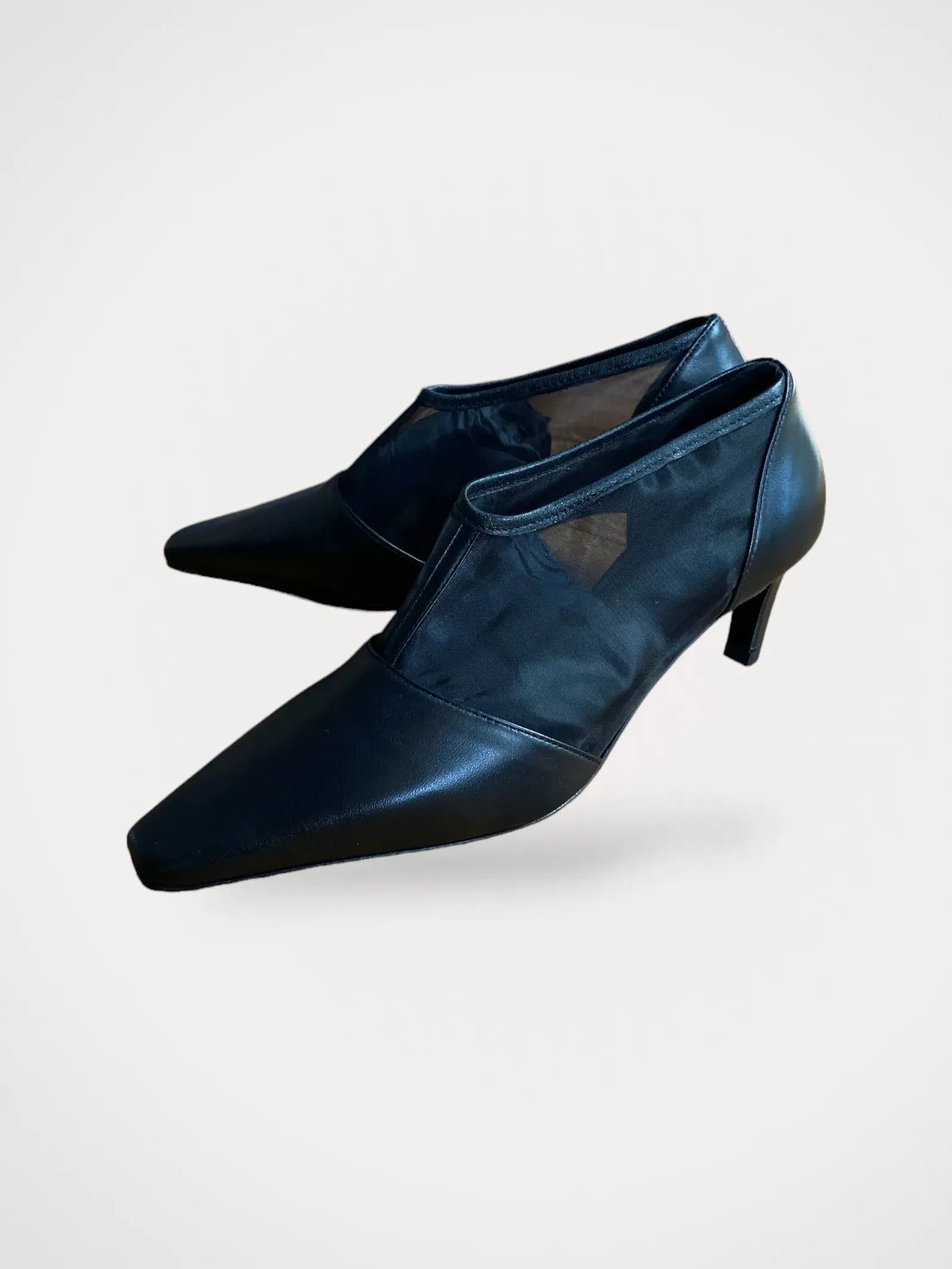Toteme The T-strap Mesh Pump Black Heels