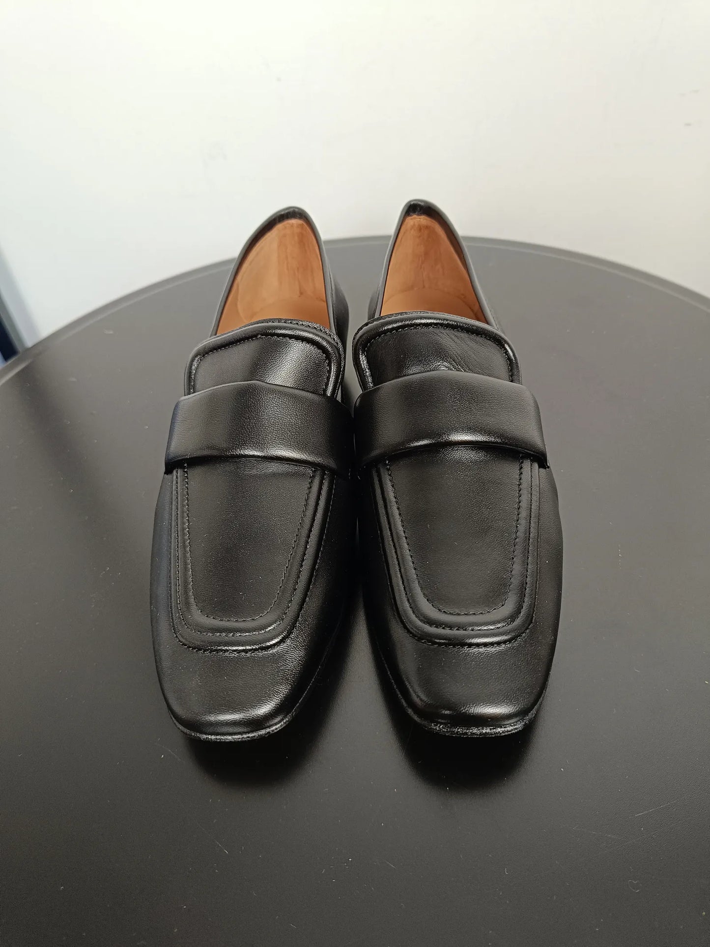 Flattered Vivienne Black Leather Loafers