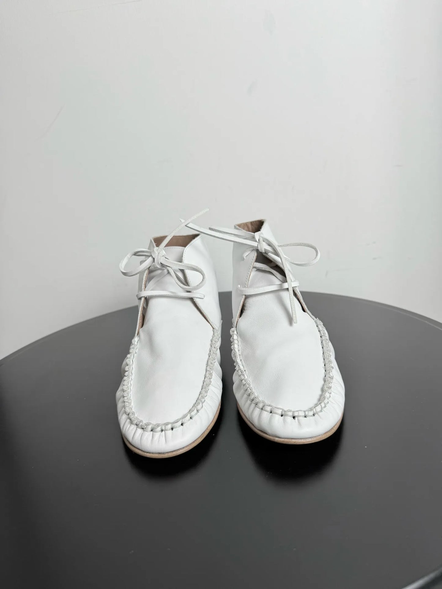 Flattered Babba White Loafers