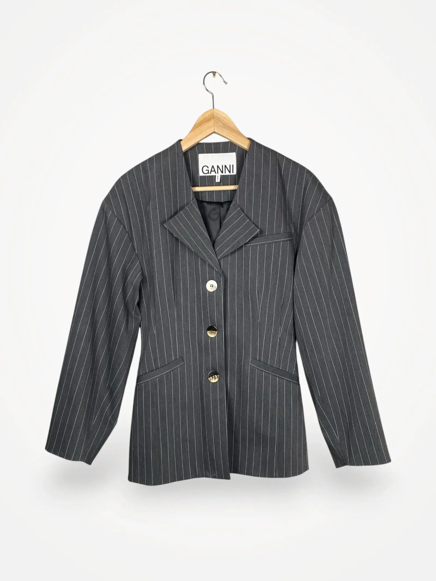 Ganni Stretch Stripe Blazer