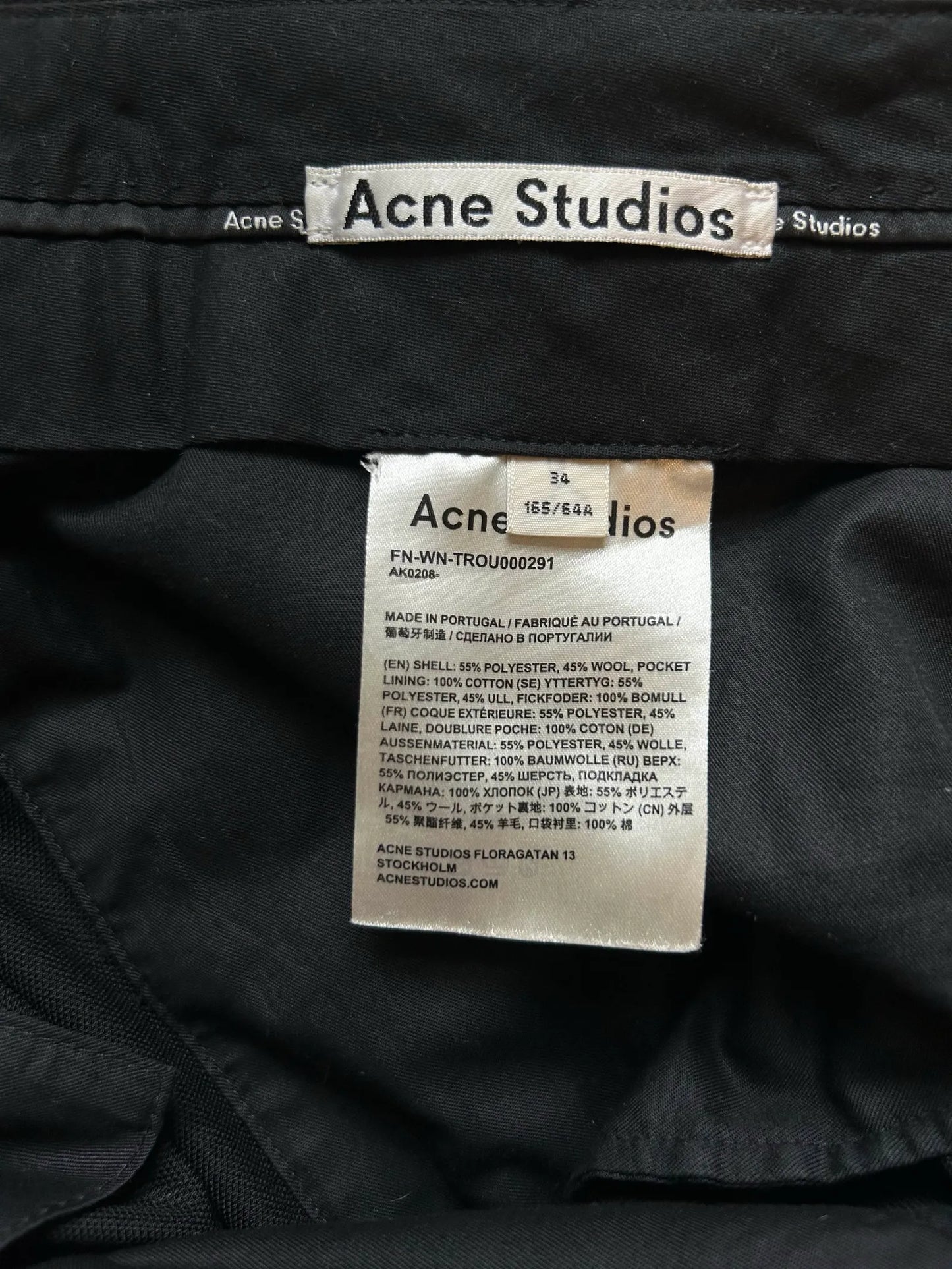 Acne Studios Tailored Wool Blend Hose